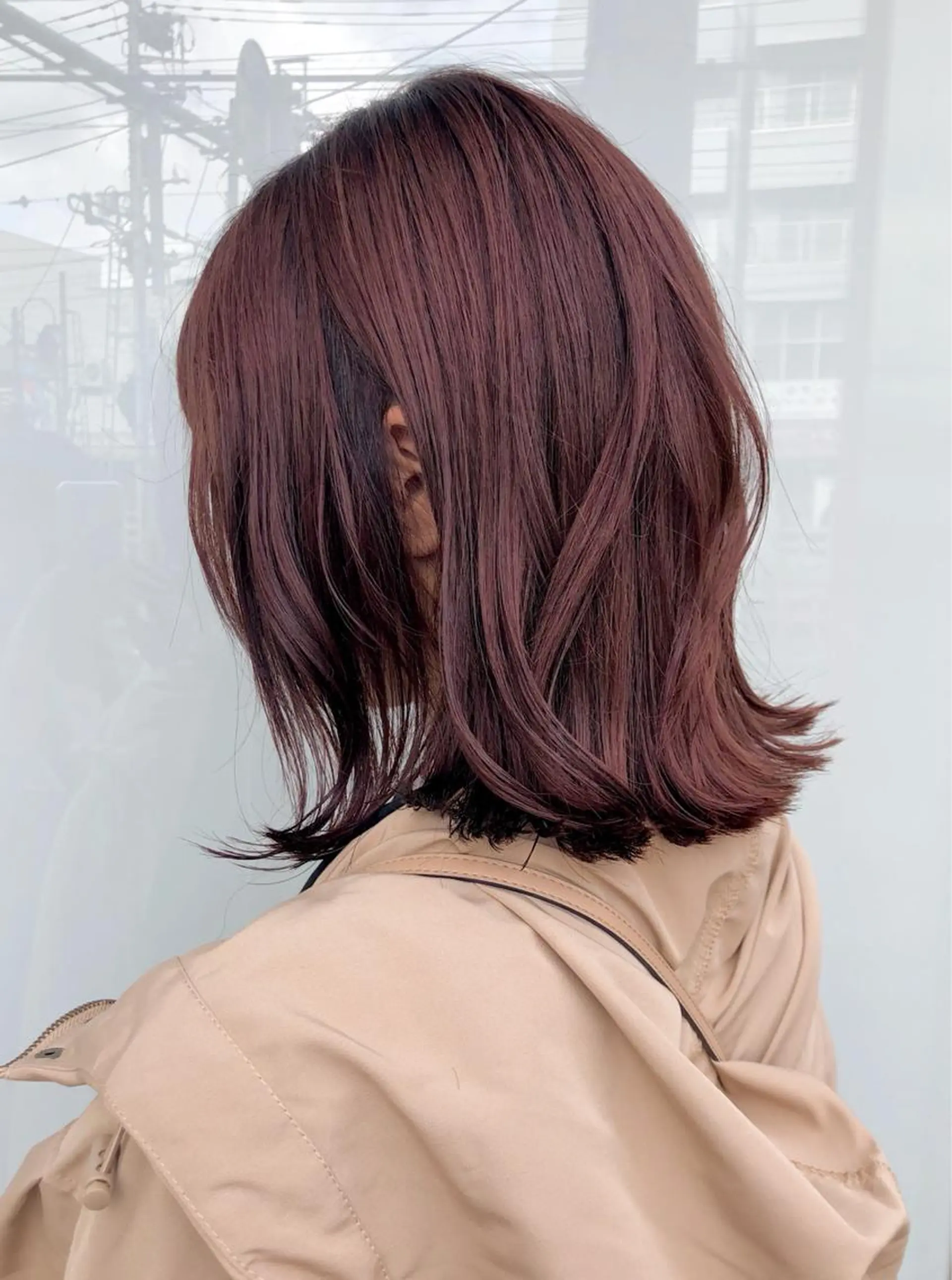 ミディアム カラー ウルフカット ハッシュカット/七海のヘアスタイル