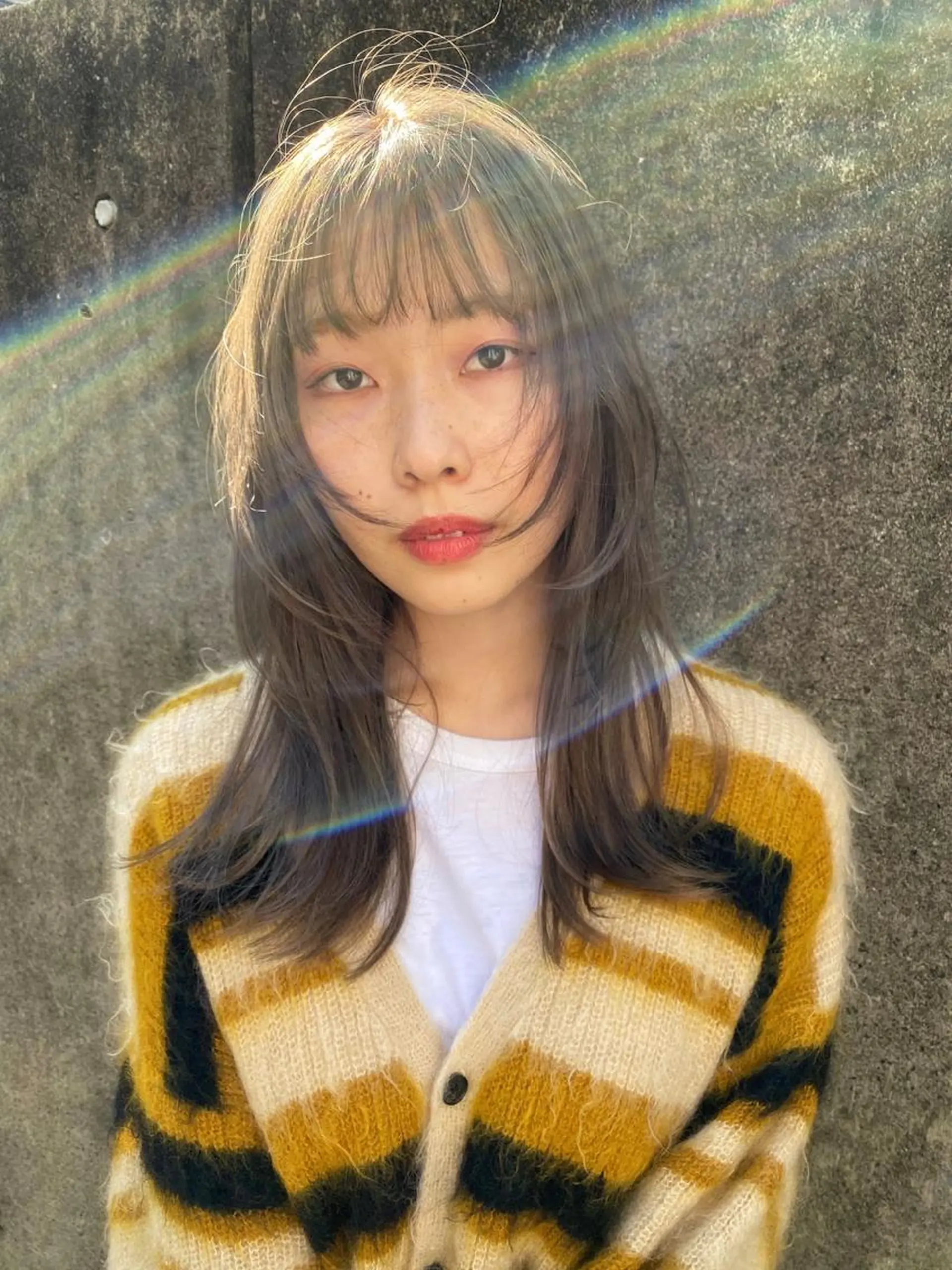 セミロング カラー ダブルカラー ハイライトカラー インナーカラー くびれヘア ハイライト Pia hair Design Yakuin所属・Pia ツボイ ケイタのヘアスタイル