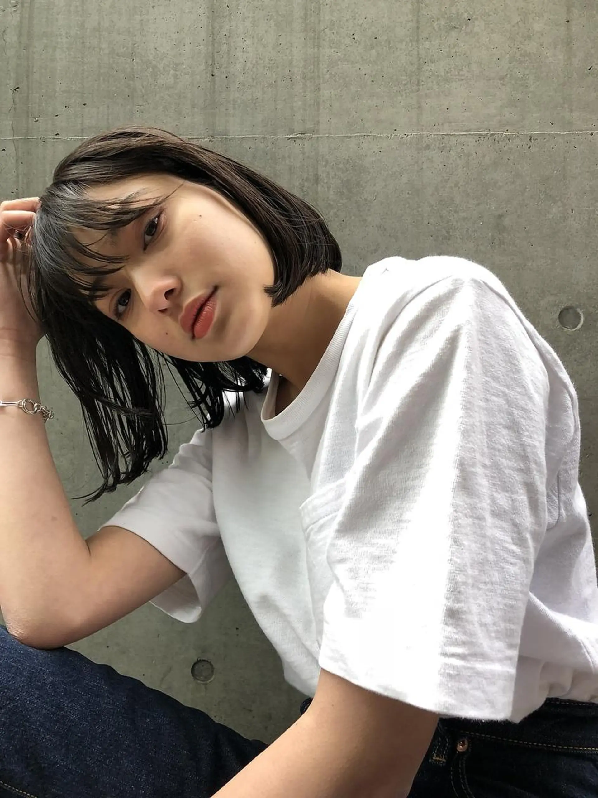 ミディアム カラー カット トリートメント 一ノ瀬 暁のヘアスタイル