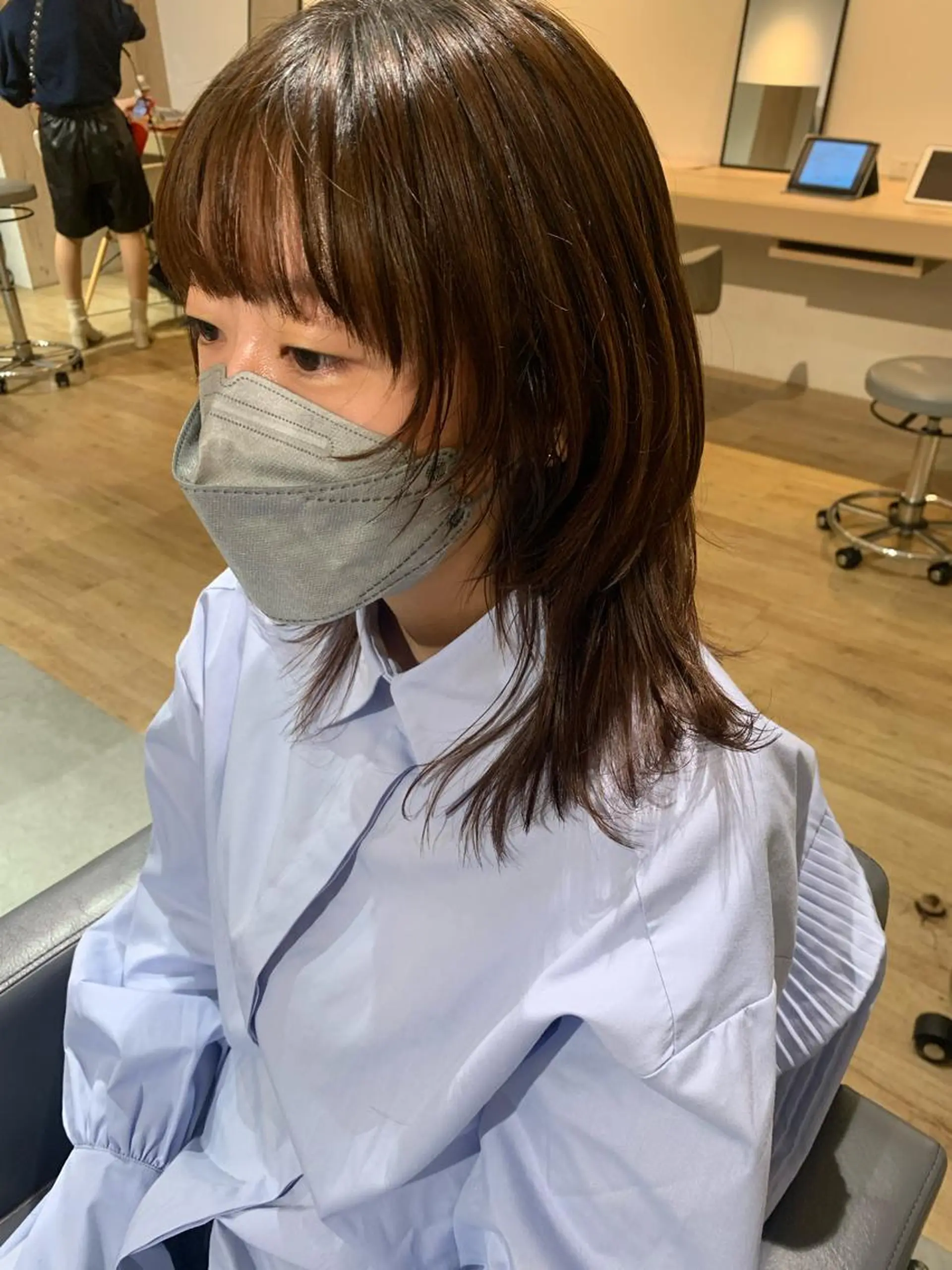 ミディアム 美髪・シールエクステ ホソタニリョウコのヘアスタイル