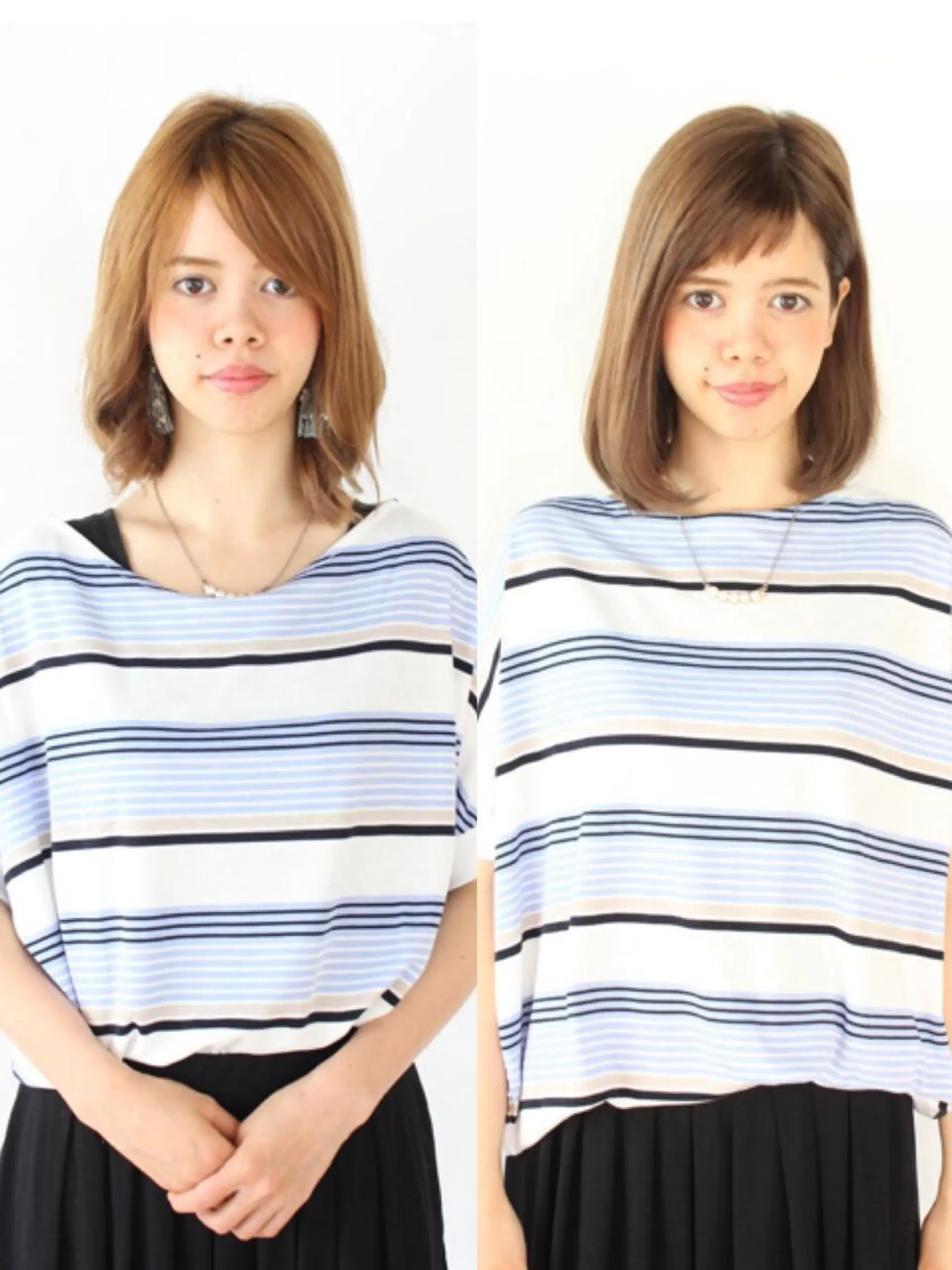 ミディアム 河野 薫のヘアスタイル