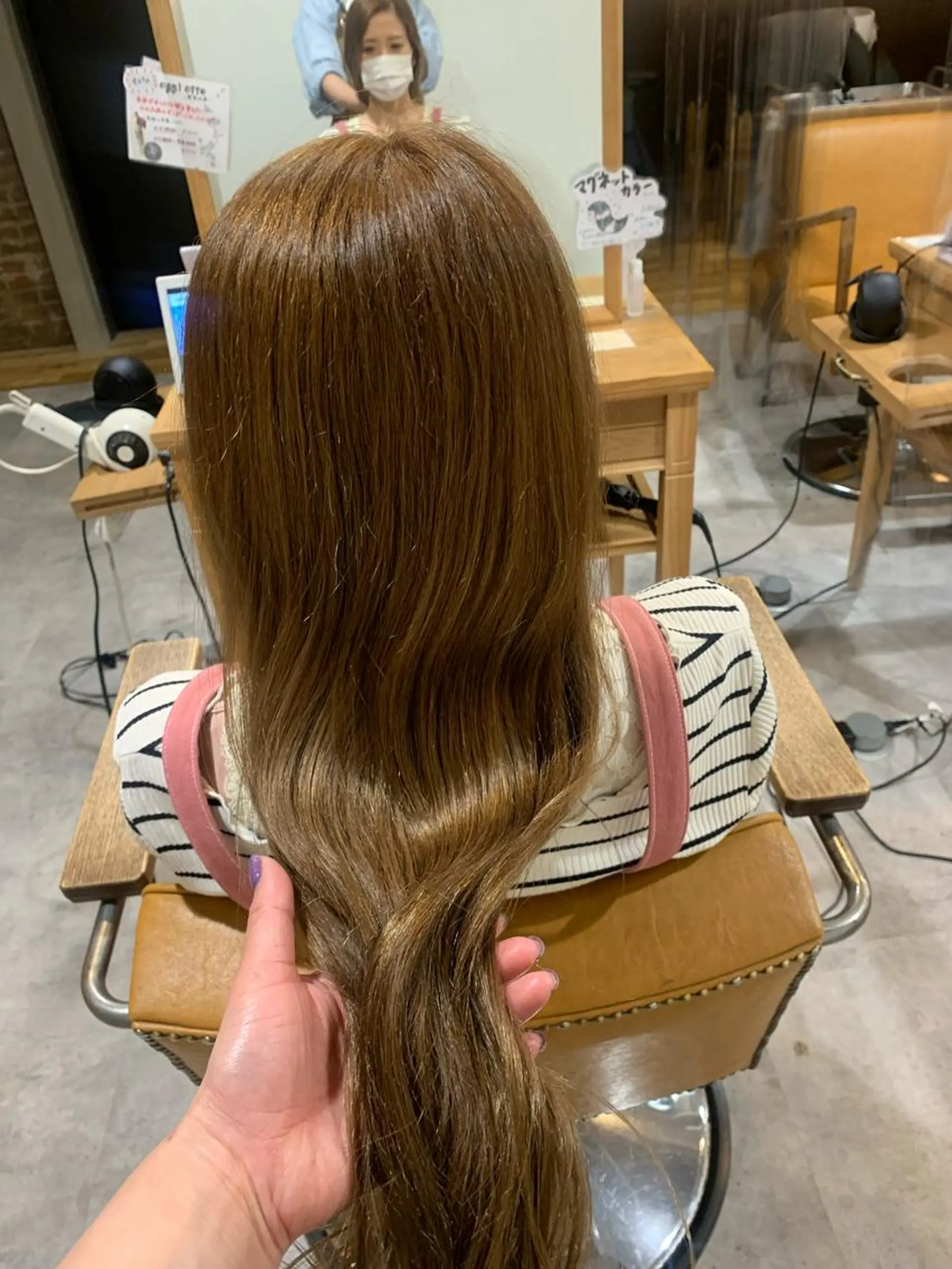 ロング カラー ベージュカラー ブリーチ ブリーチなしカラー ヘアカラー ピンクカラー/ mana🎀のヘアスタイル