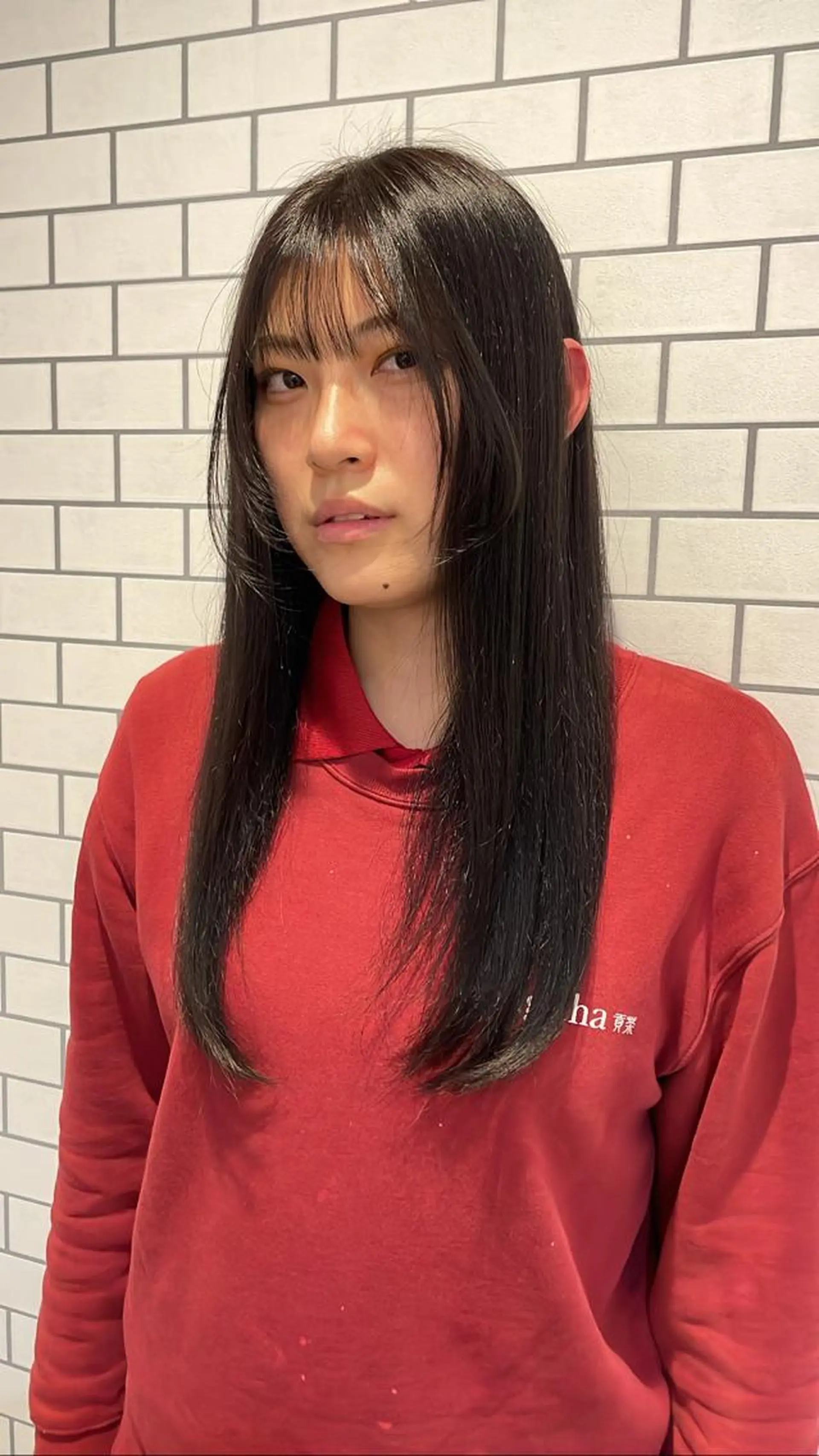 セミロング カラー もりしま あやかのヘアスタイル