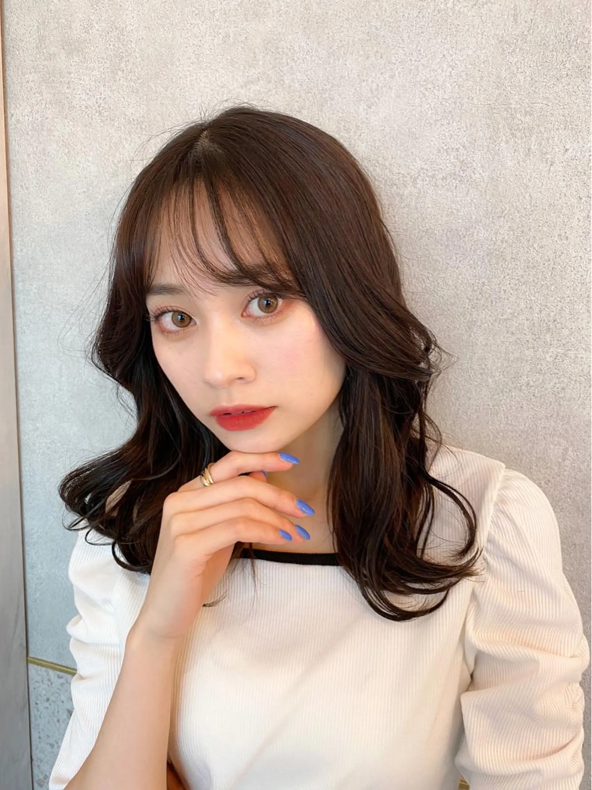 ミディアム カラー シールエクステ ミディアムパーマ ブリーチ ケアブリーチ ダブルカラー カット ヘアカラー 縮毛矯正 トリートメント 新宿/韓国風レイヤー 髪質改善/渋谷直樹のヘアスタイル