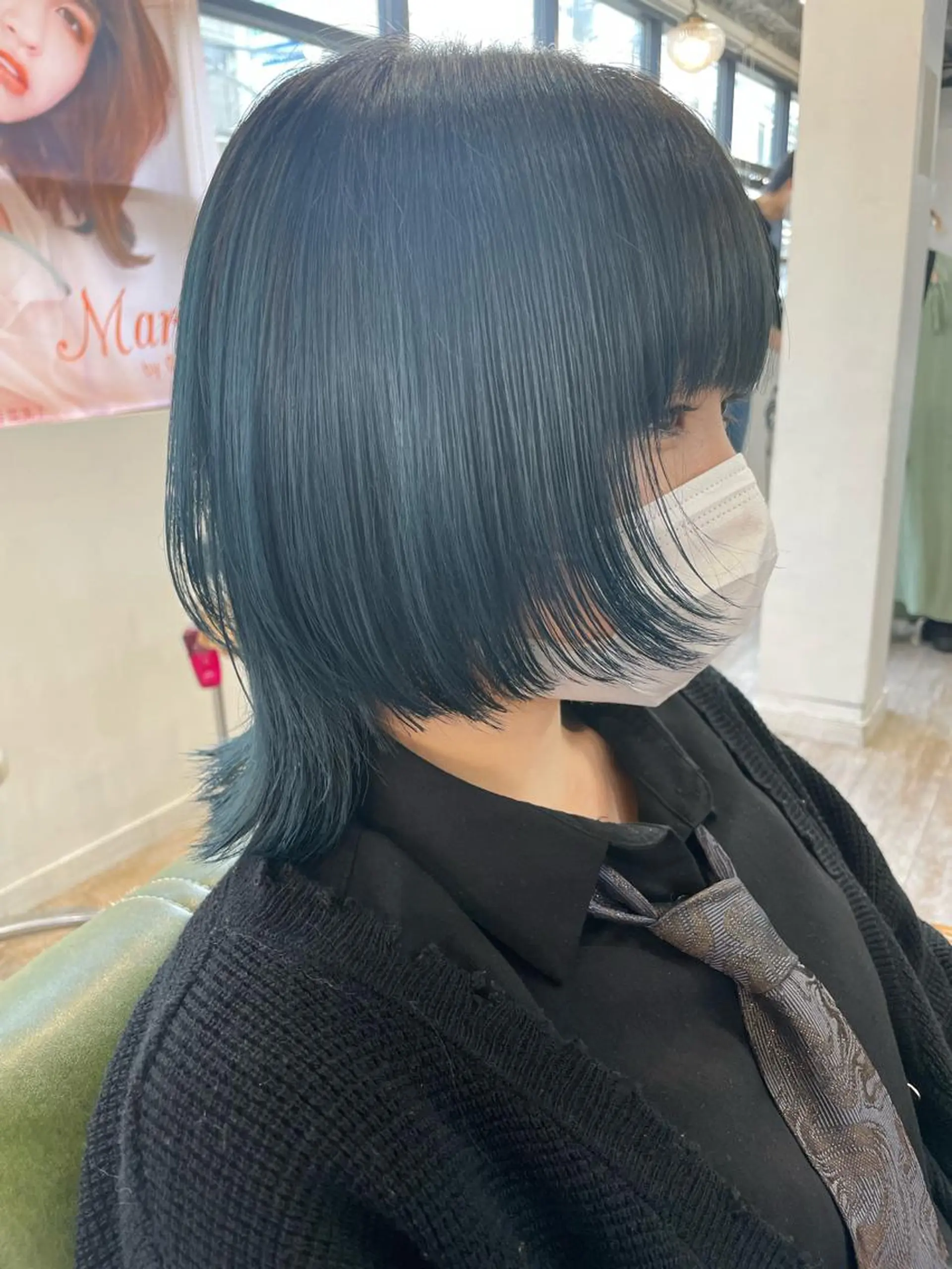 ミディアム カット ヘアカラー トリートメント ウルフカット/ボブ りなのヘアスタイル