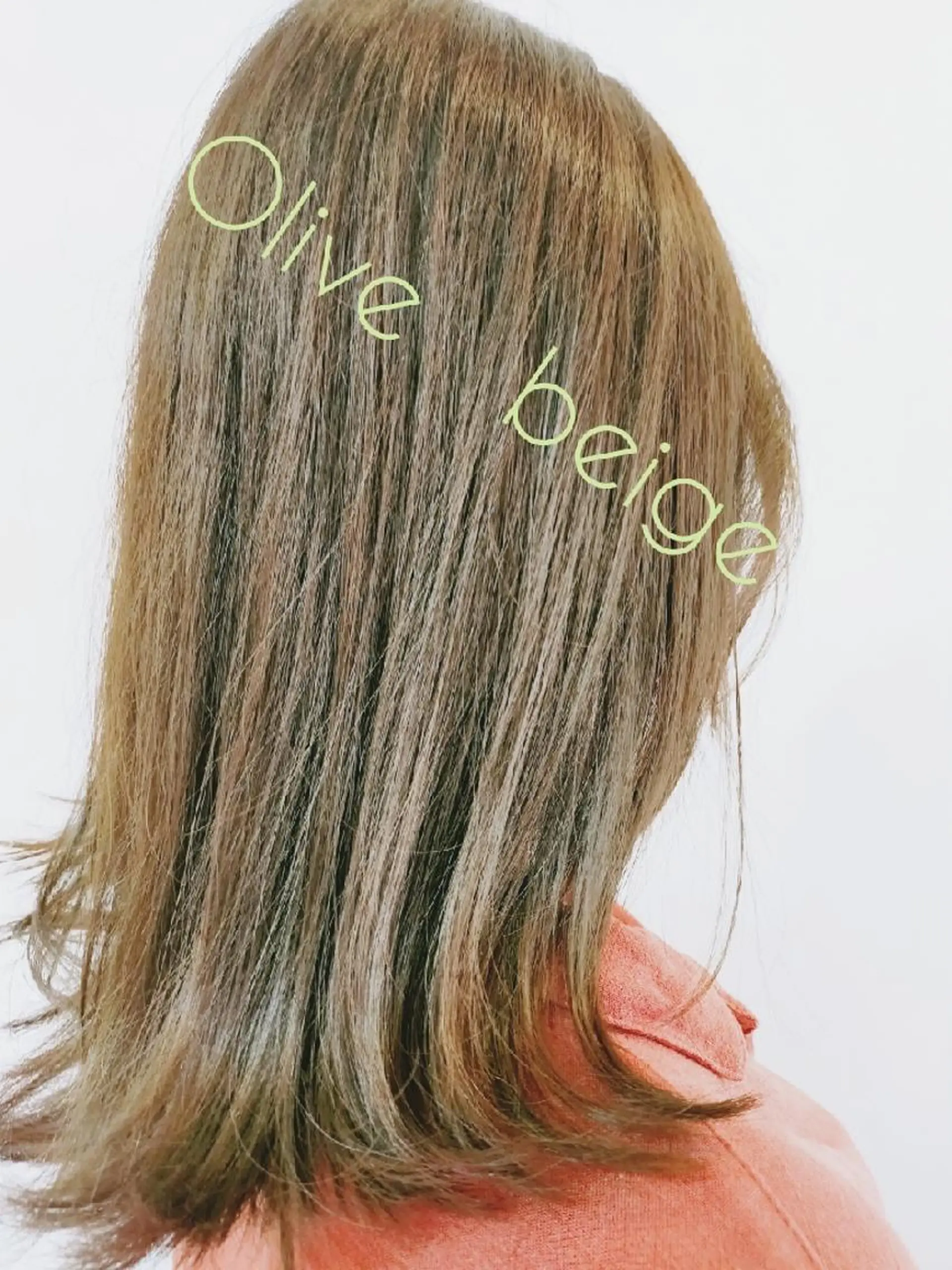 セミロング カラー ベージュカラー オリーブベージュ Culumi クルミ 松井照雄/梅田茶屋町のヘアスタイル