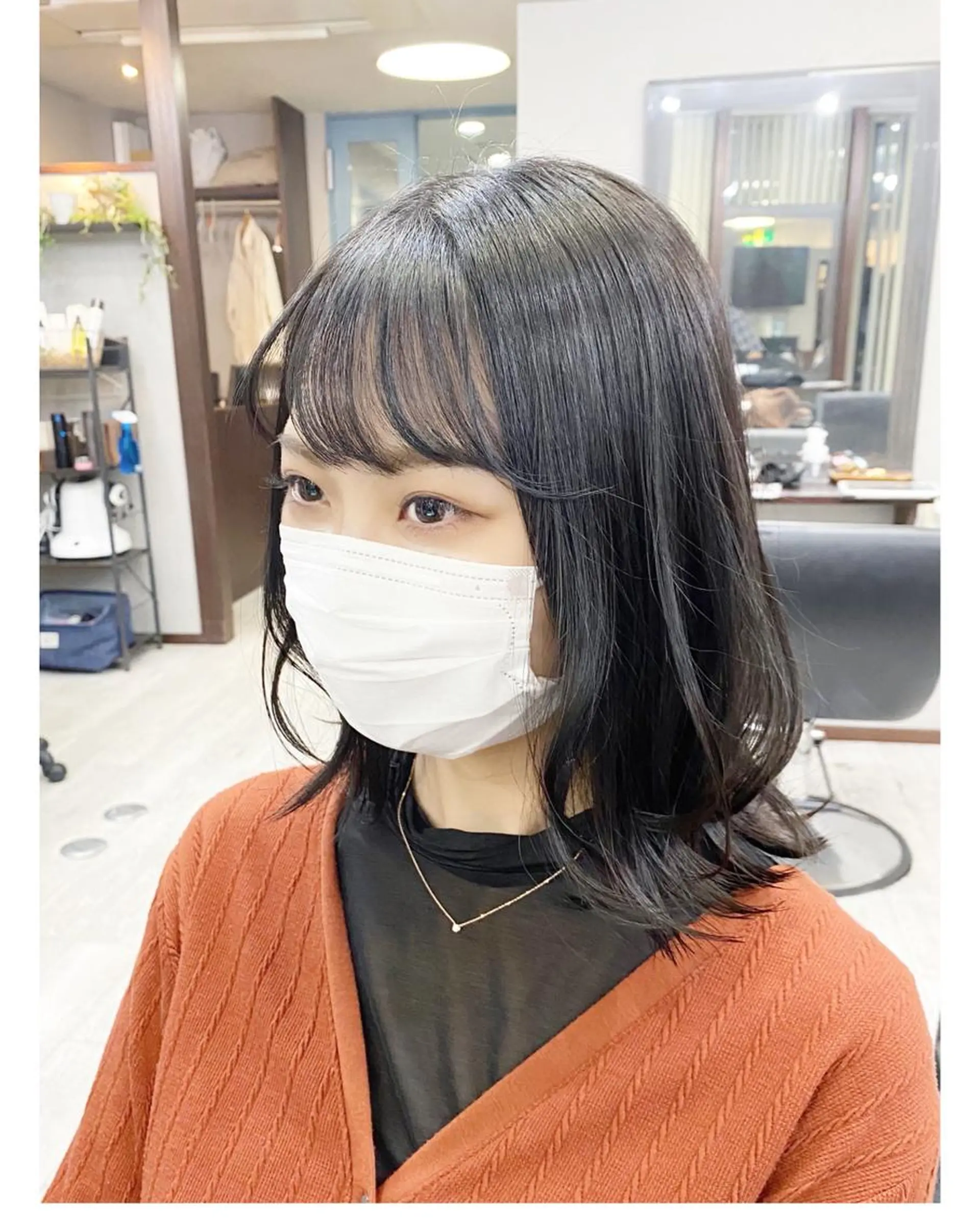 ミディアム カラー 黒髪 ナチュラルブラック ＊横浜駅＊ 金子 誠也のヘアスタイル