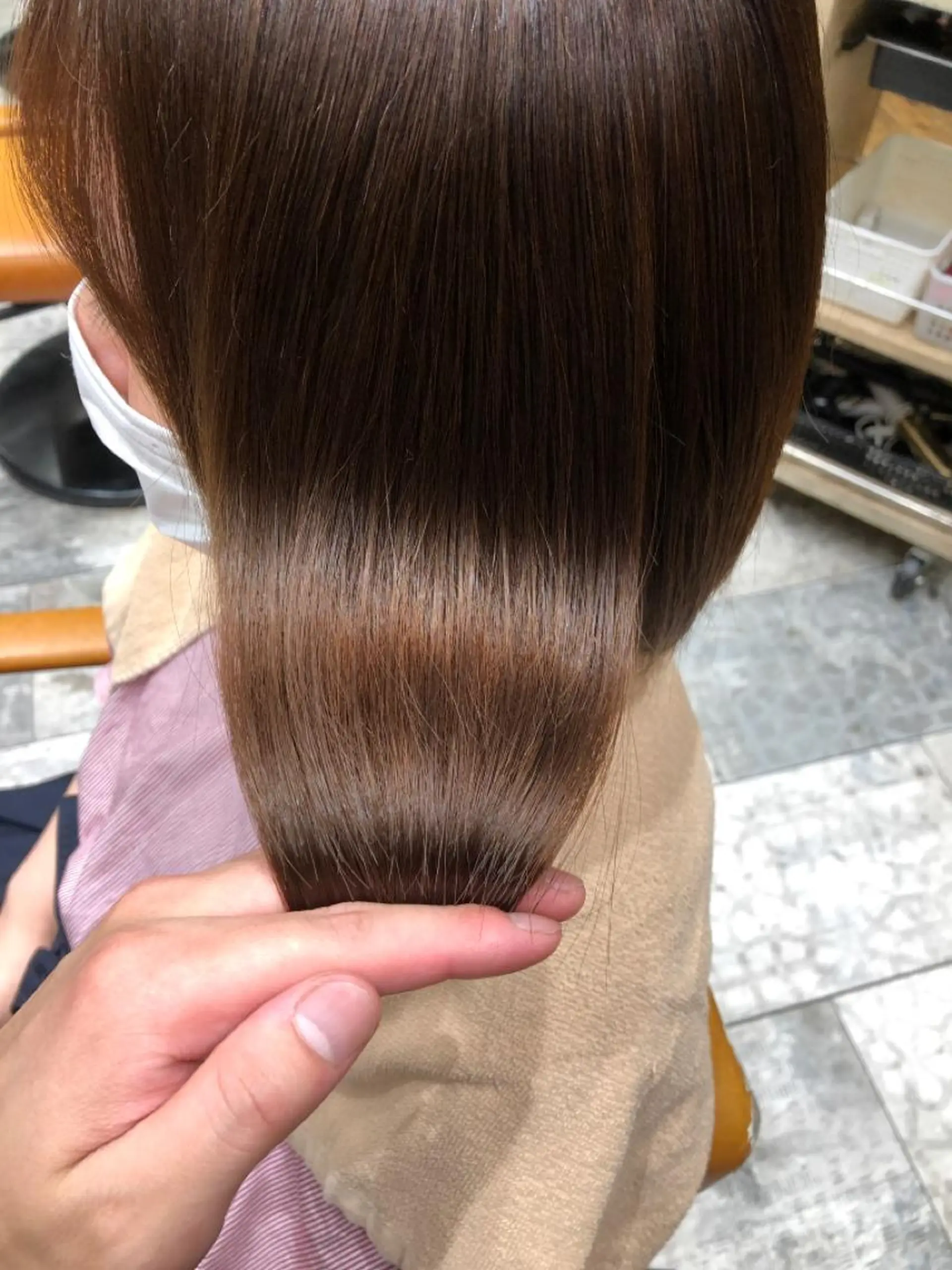 ミディアム カラー パーマ バレイヤージュ ブリーチ ケアブリーチ ダブルカラー ハイライトカラー カット ヘアカラー 縮毛矯正 トリートメント 新宿✨顔周りカット 韓国ヘア/坂本亜裟海のヘアスタイル
