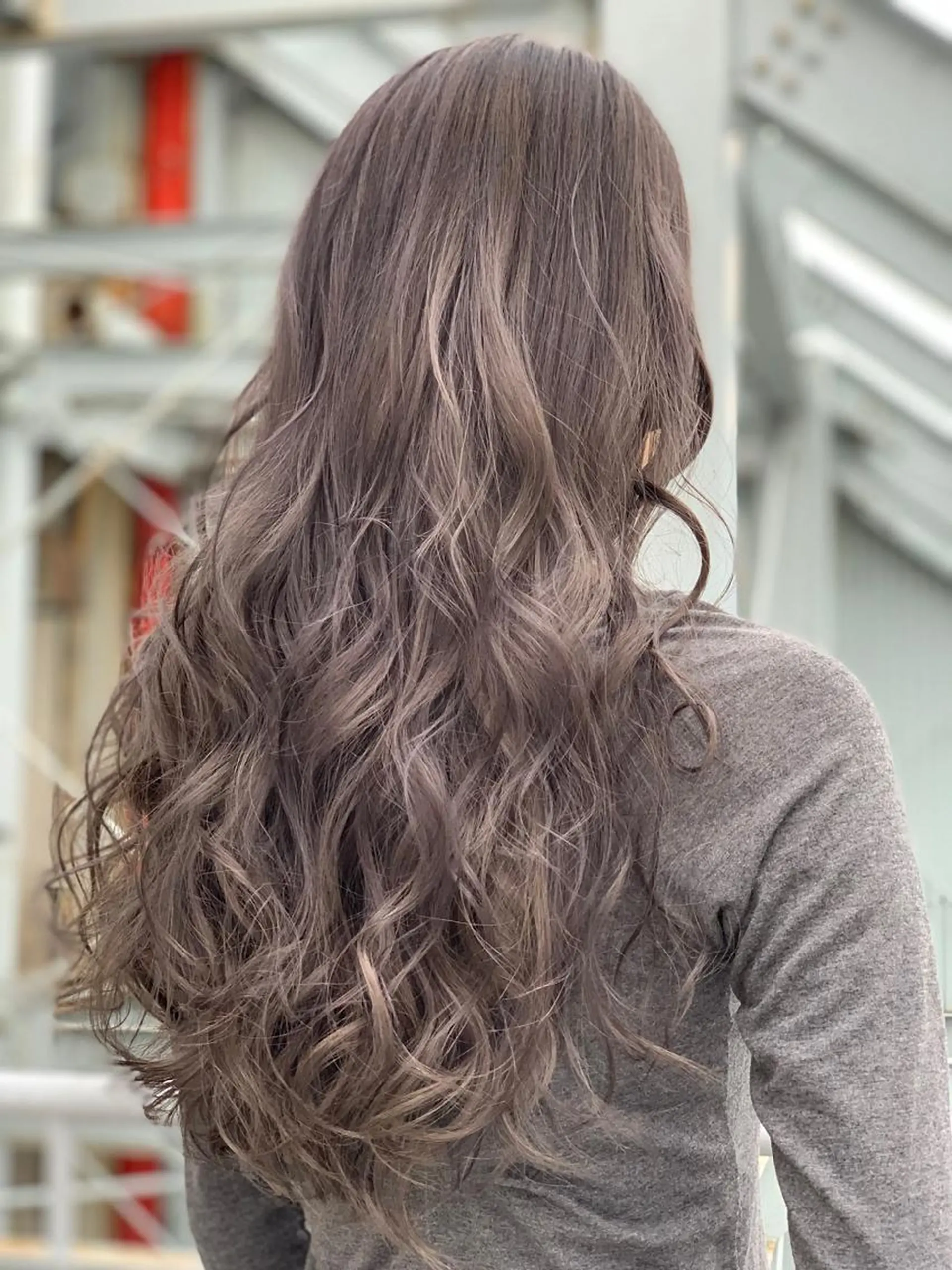 ロング カラー ヘアアレンジ カット ヘアカラー トリートメント 髪質改善×ハイトーン 中田啄也のヘアスタイル