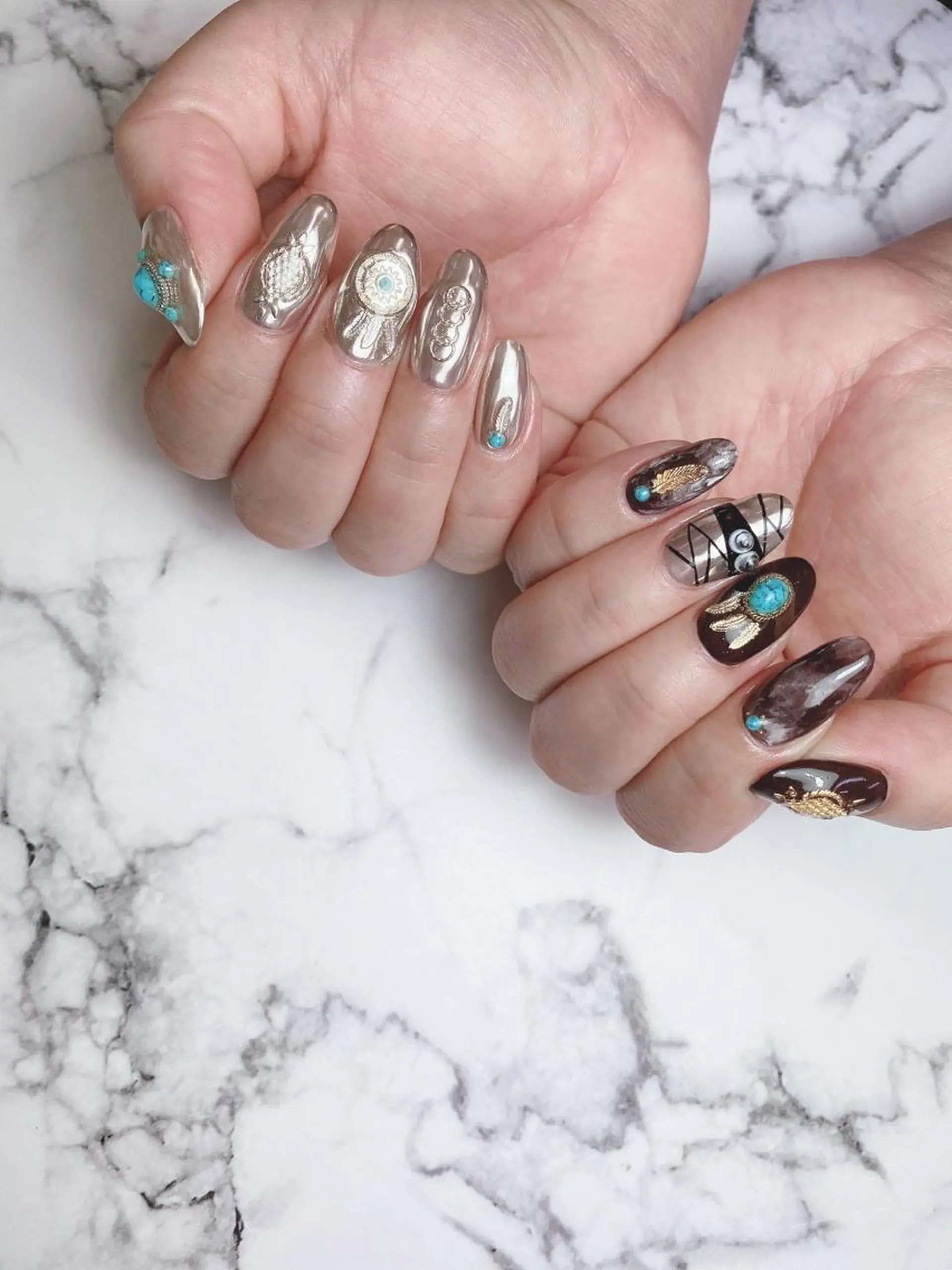 セミロング ネイル ハロウィン ハロウィン 石原 夕華のネイルデザイン