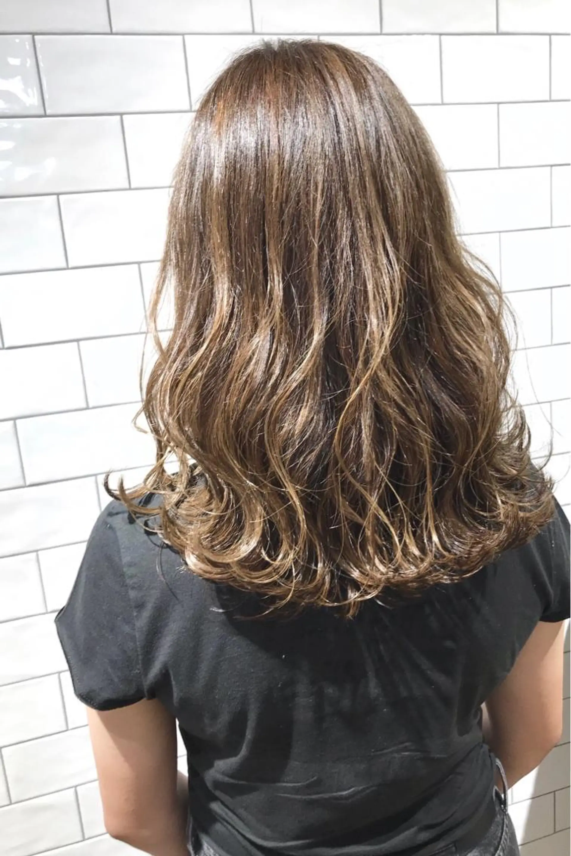 ミディアム カラー ダブルカラー 原山 直人のヘアスタイル