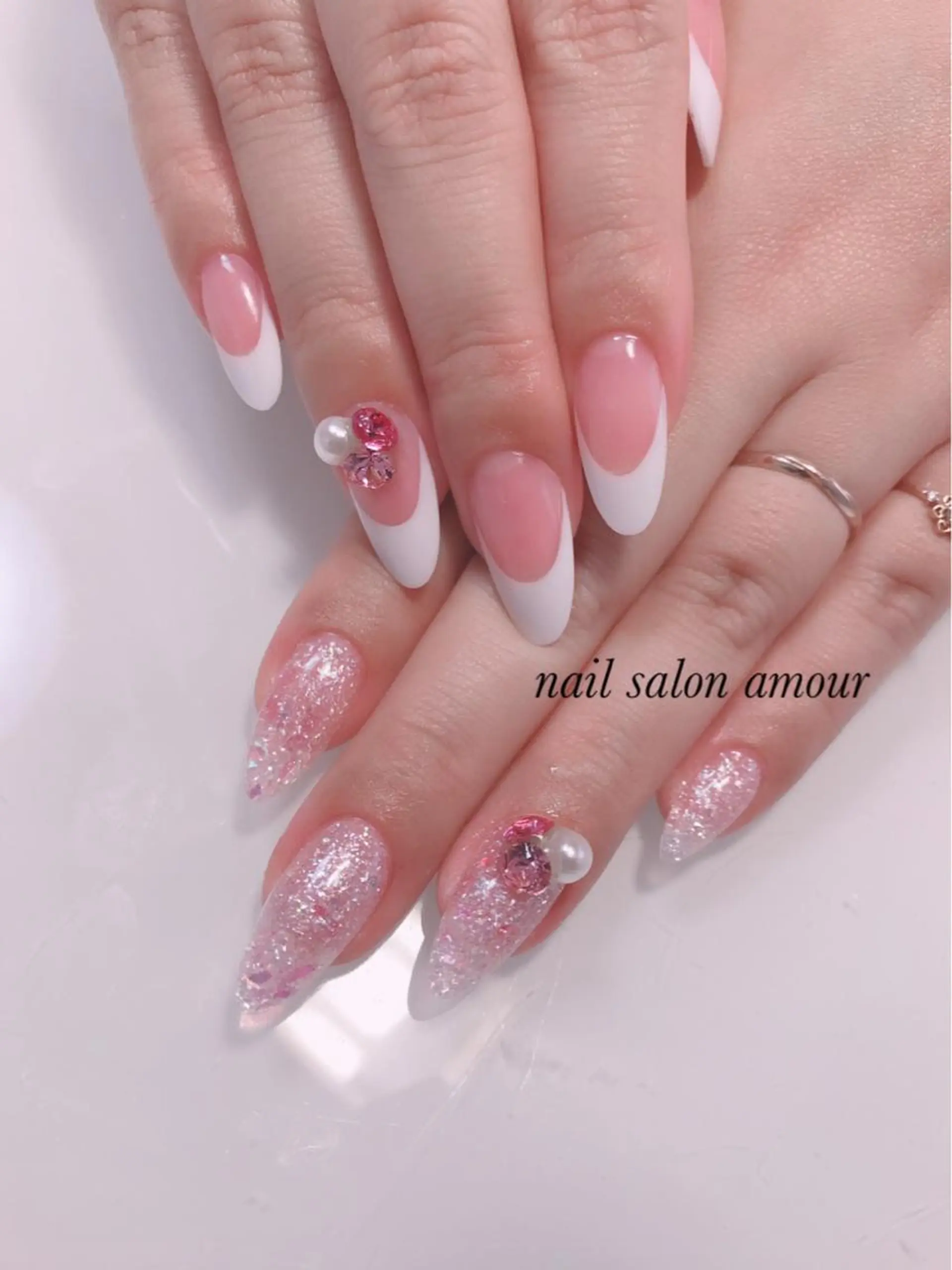 ロング ネイル nailsalon ♡amour♡のネイルデザイン
