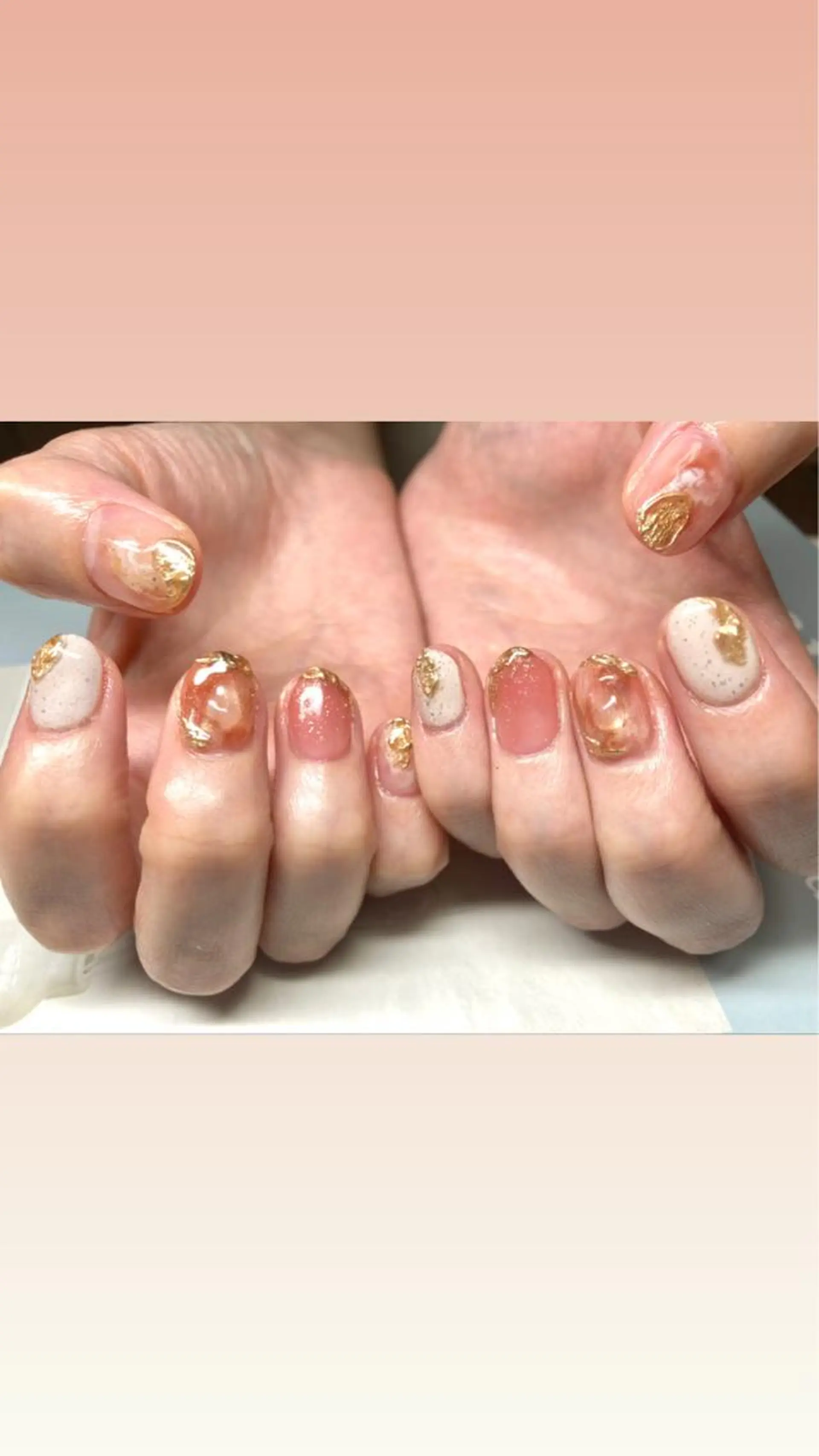 ネイル ブラウン ニュアンスネイル ピンク otsurunail (オツルネイル)のネイルデザイン
