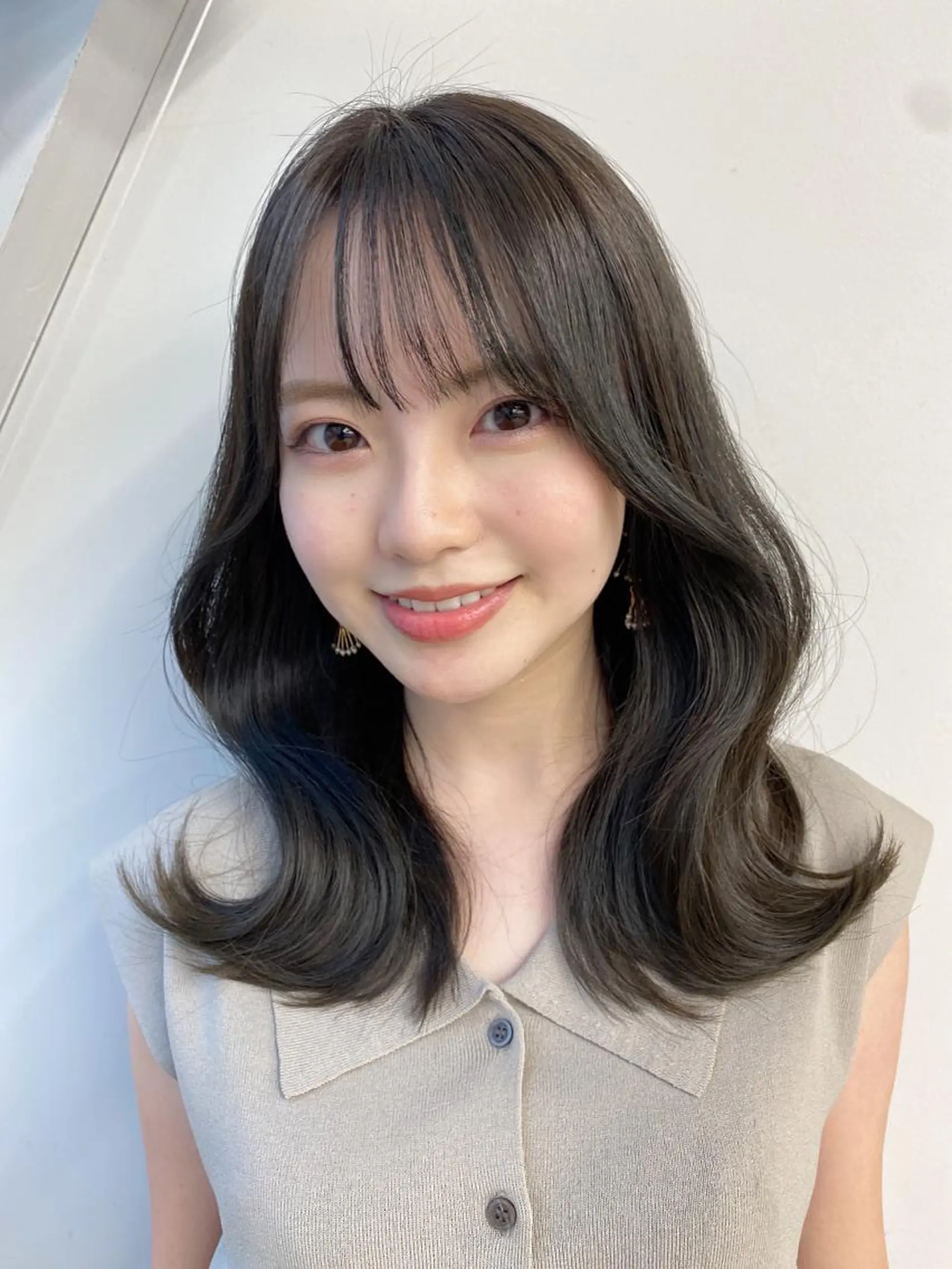 ロング カラー カット ヘアカラー トリートメント ✨大人韓国レイヤー ✨吉原 潤✨のヘアスタイル