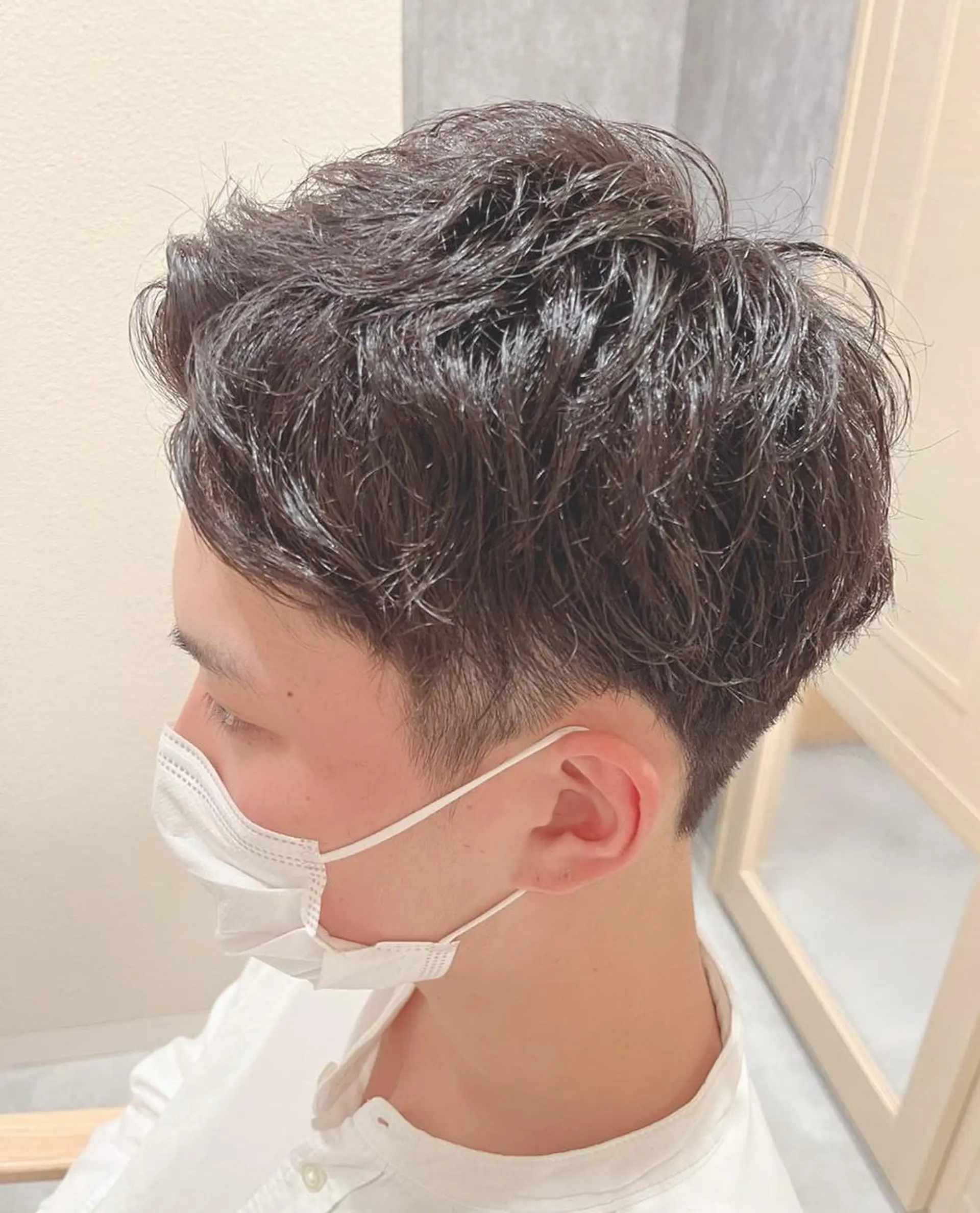 ショート カラー メンズ メンズパーマ 学生(メンズ向け) メンズショート ツーブロック くせ毛 🌿ヤマグチ ユウキ🌿のヘアスタイル