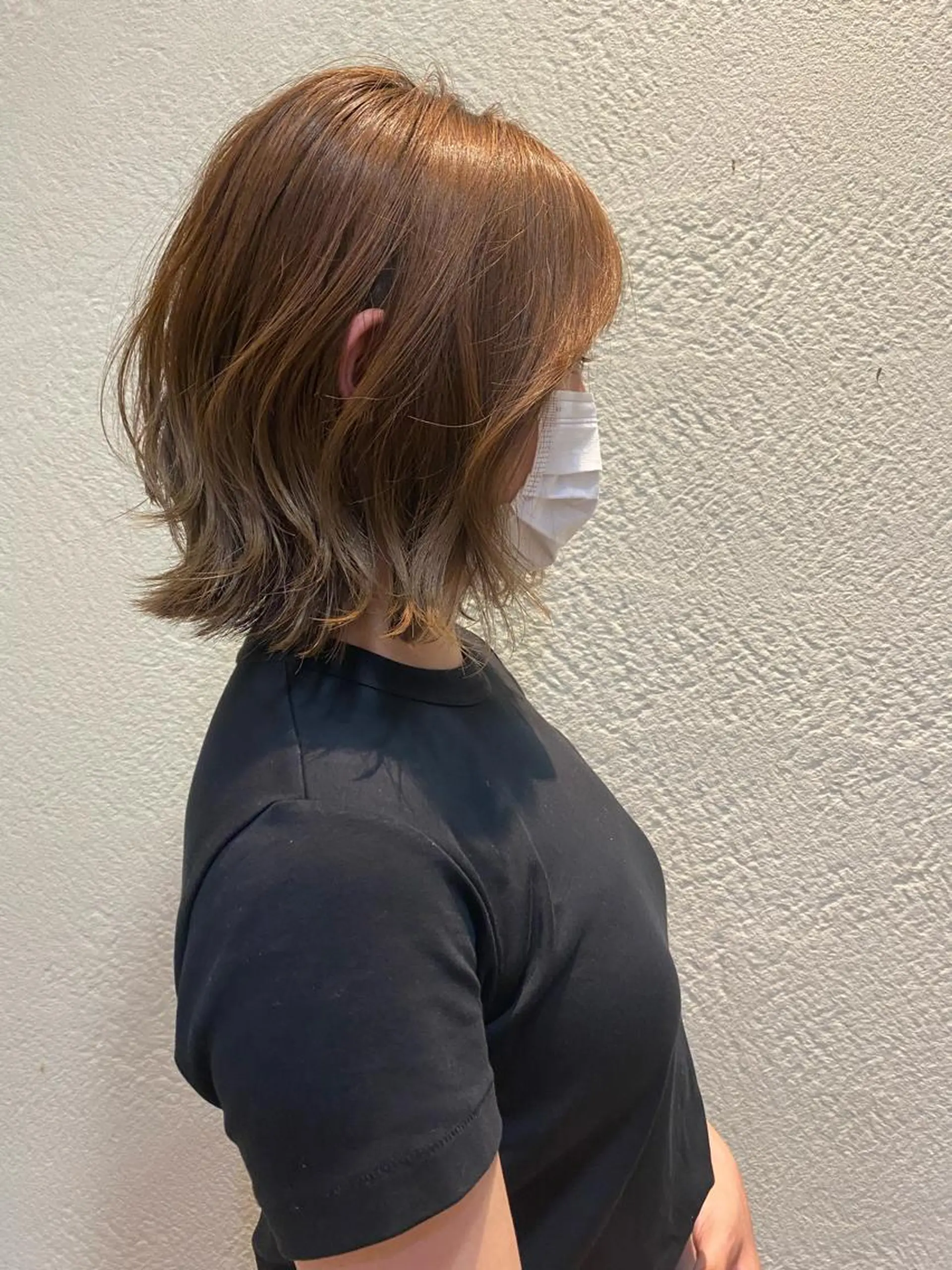 ミディアム カラー ショートカット パーマ石井のヘアスタイル