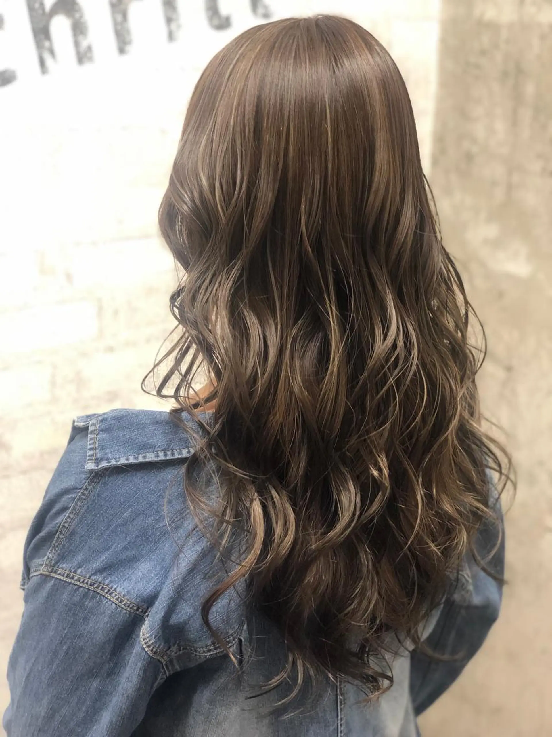 ロング カラー ケアカラー グレージュ カット ヘアカラー トリートメント kei_____ SALOWINのヘアスタイル
