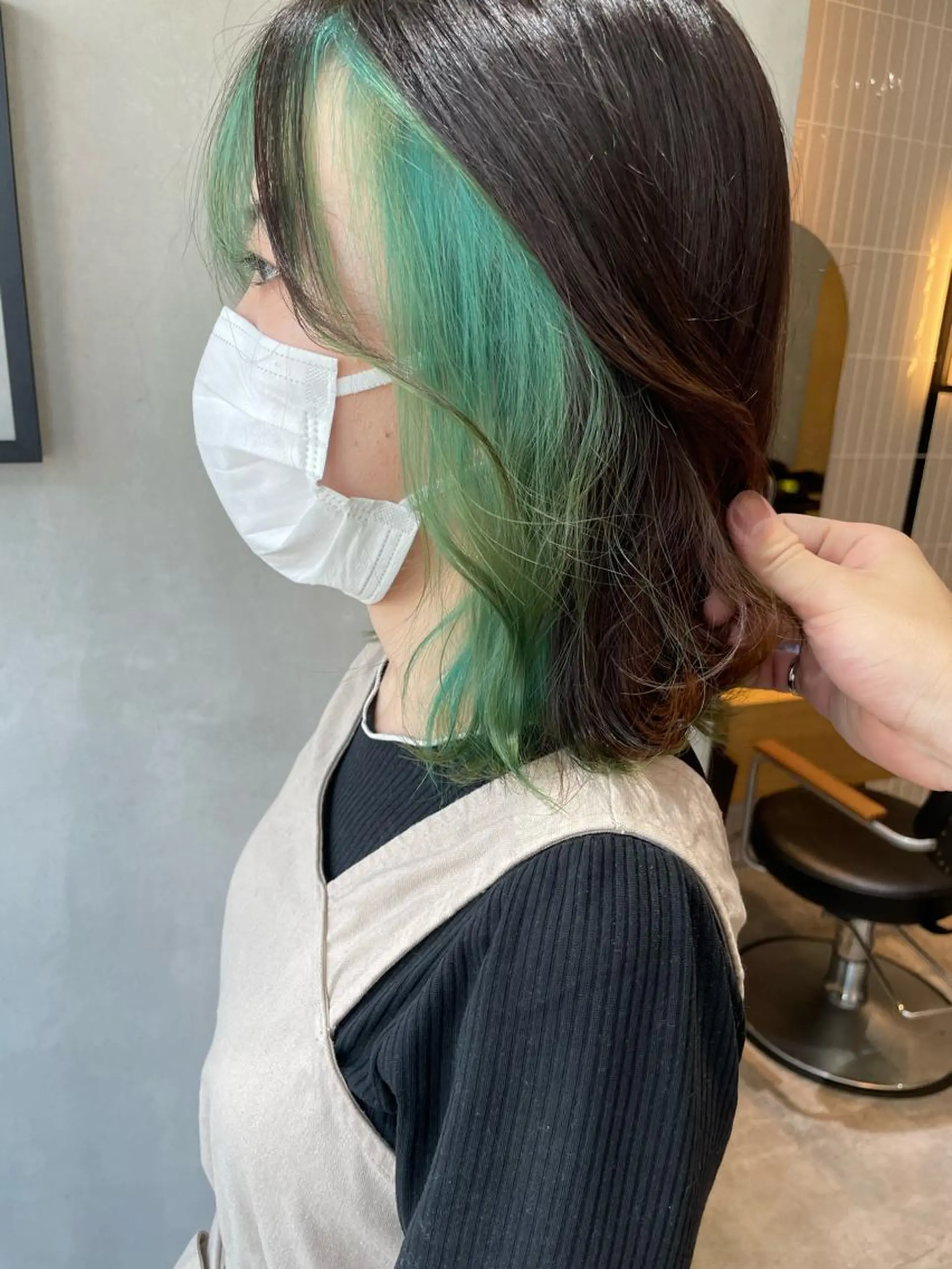 ショート 複雑履歴に対応ブリー チ無しダブルカラーのヘアスタイル