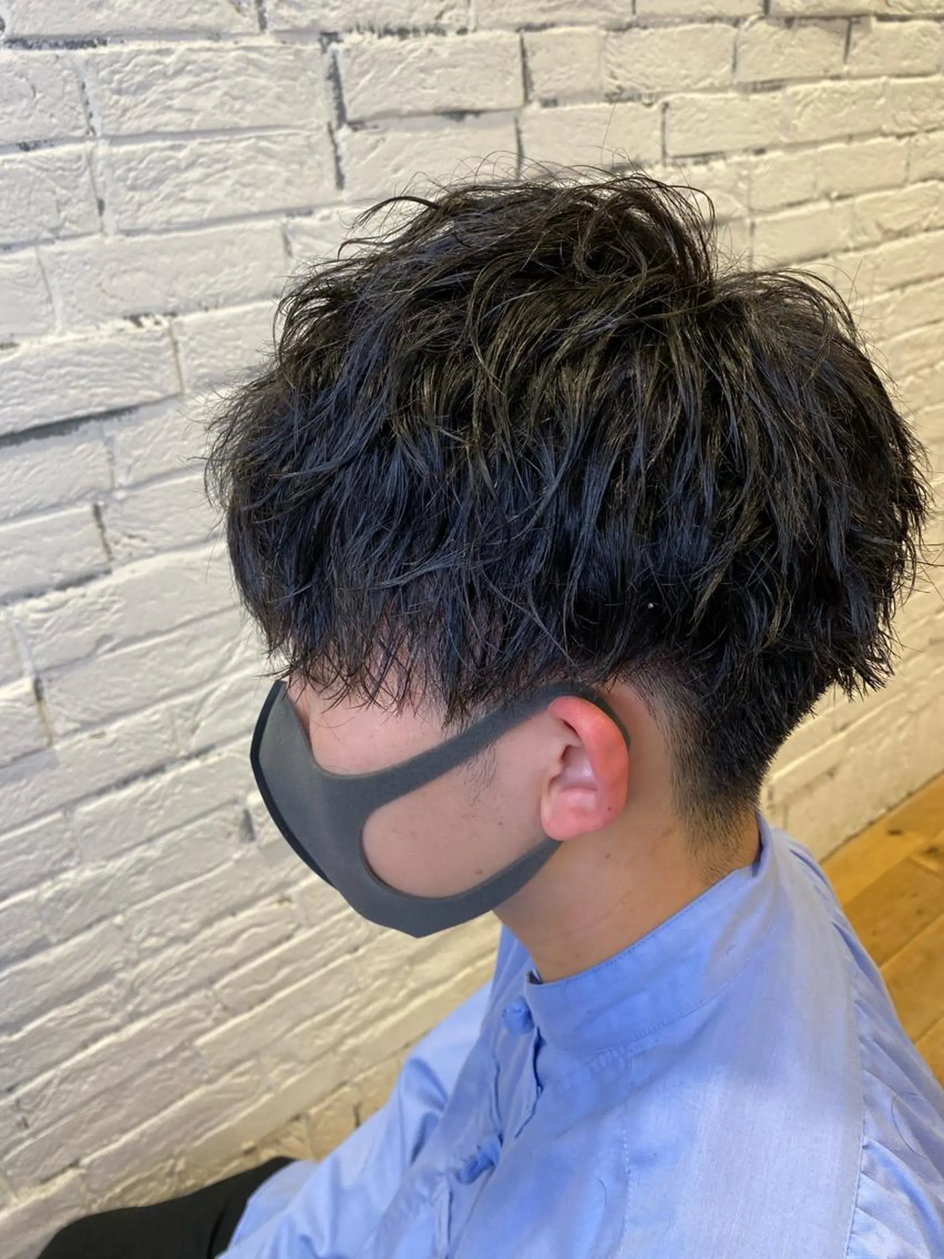 パーマ メンズ 前田 輝のヘアスタイル