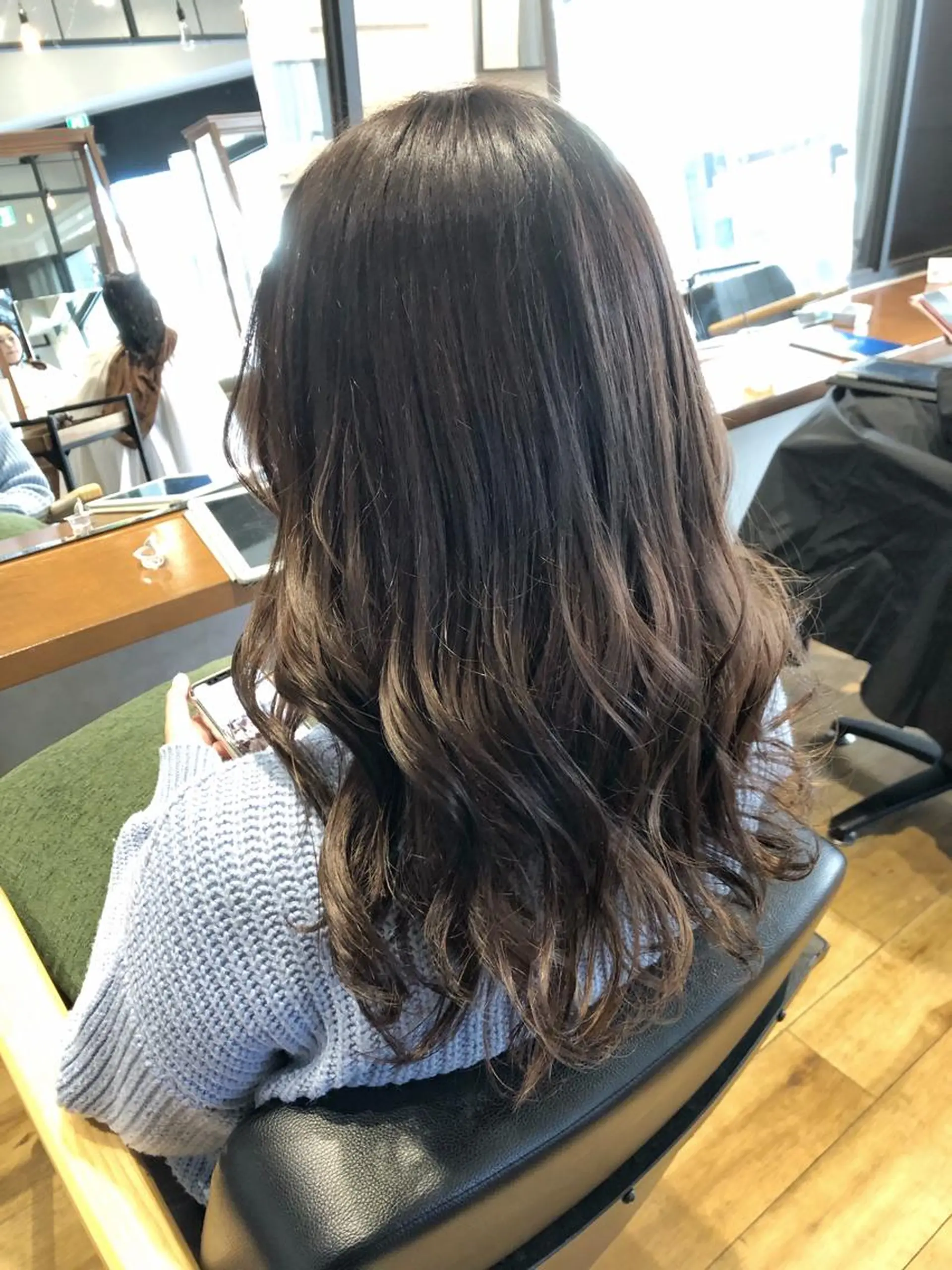 セミロング カラー アッシュ アッシュグレー アッシュグレージュ グラデーションカラー グレージュ ◇おの あすか◇のヘアスタイル