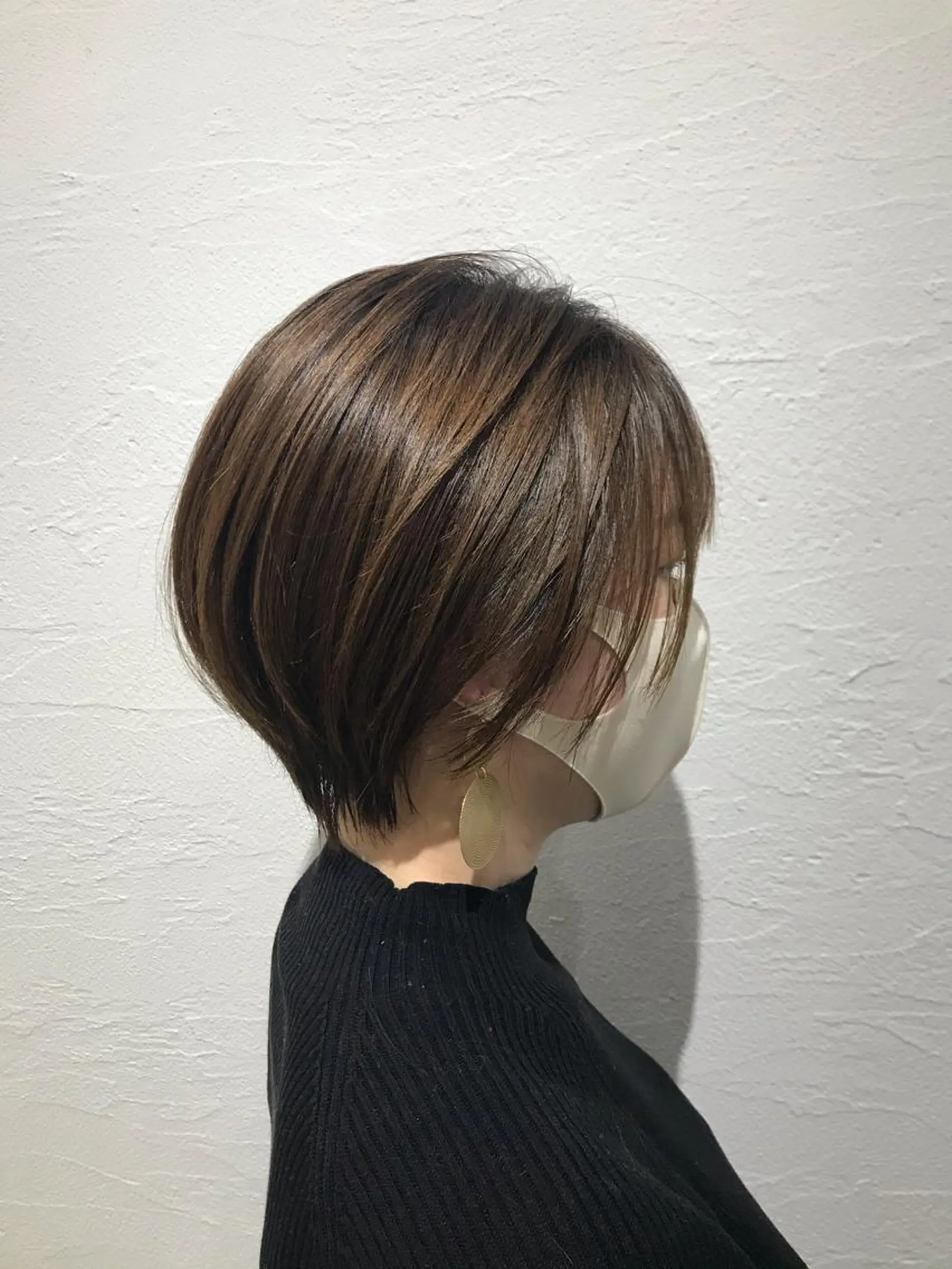 ショート カラー ニュアンスパーマ/ レイヤー/茶屋町のヘアスタイル