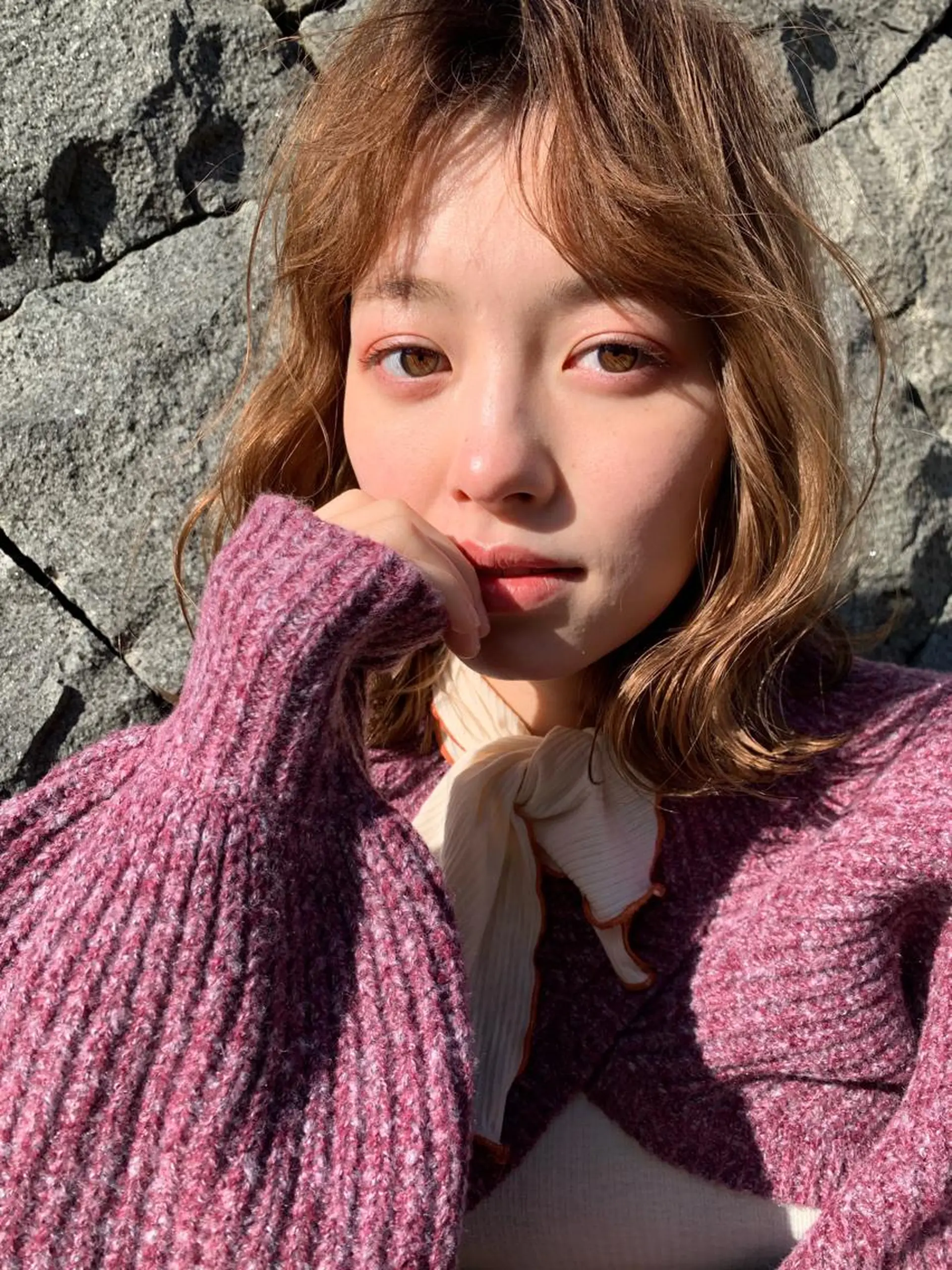 ミディアム カラー シャドウパーマ/ 波巻パーマYu-Kiのヘアスタイル