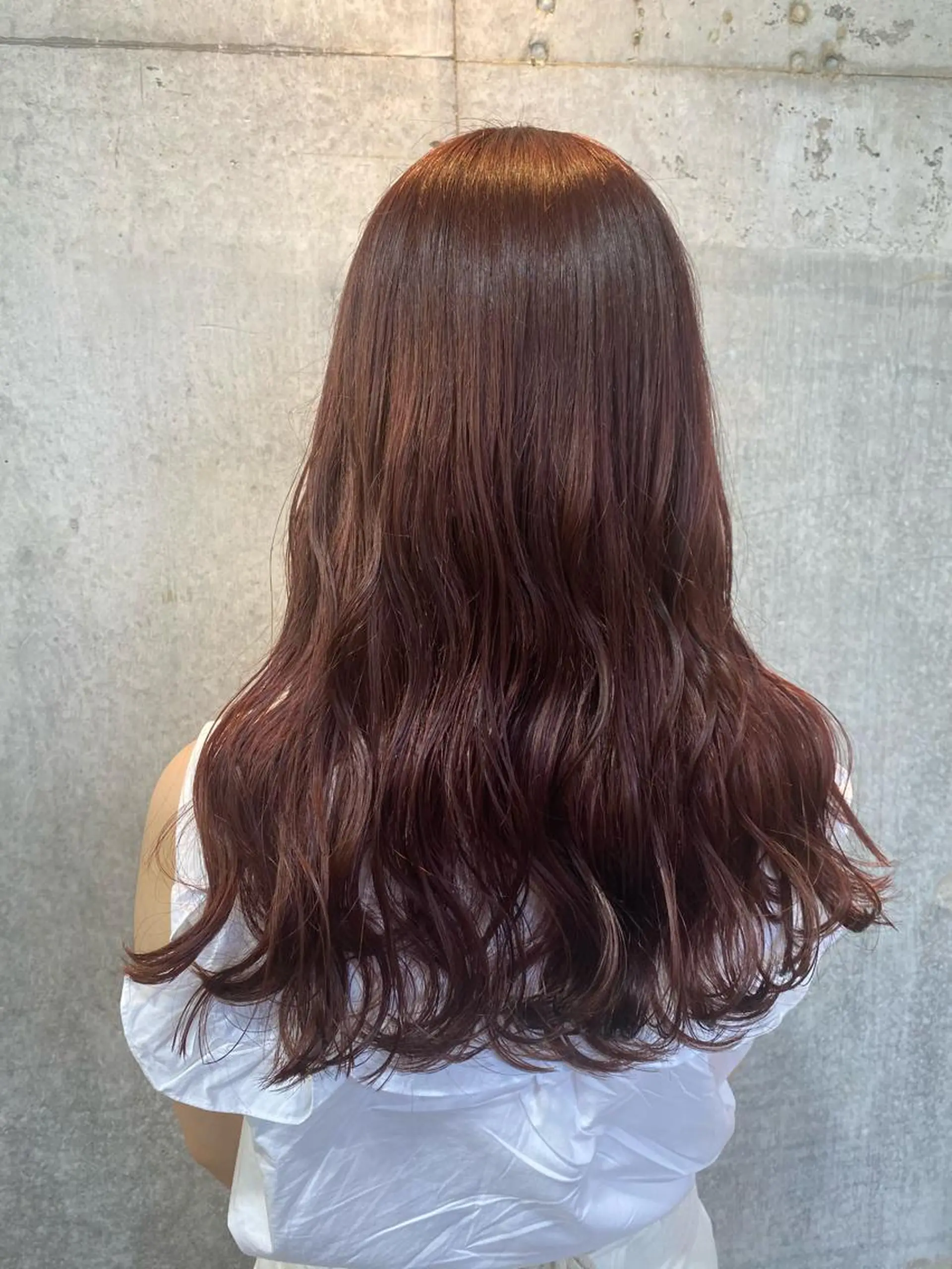 セミロング カラー ピンクカラー mina .のヘアスタイル