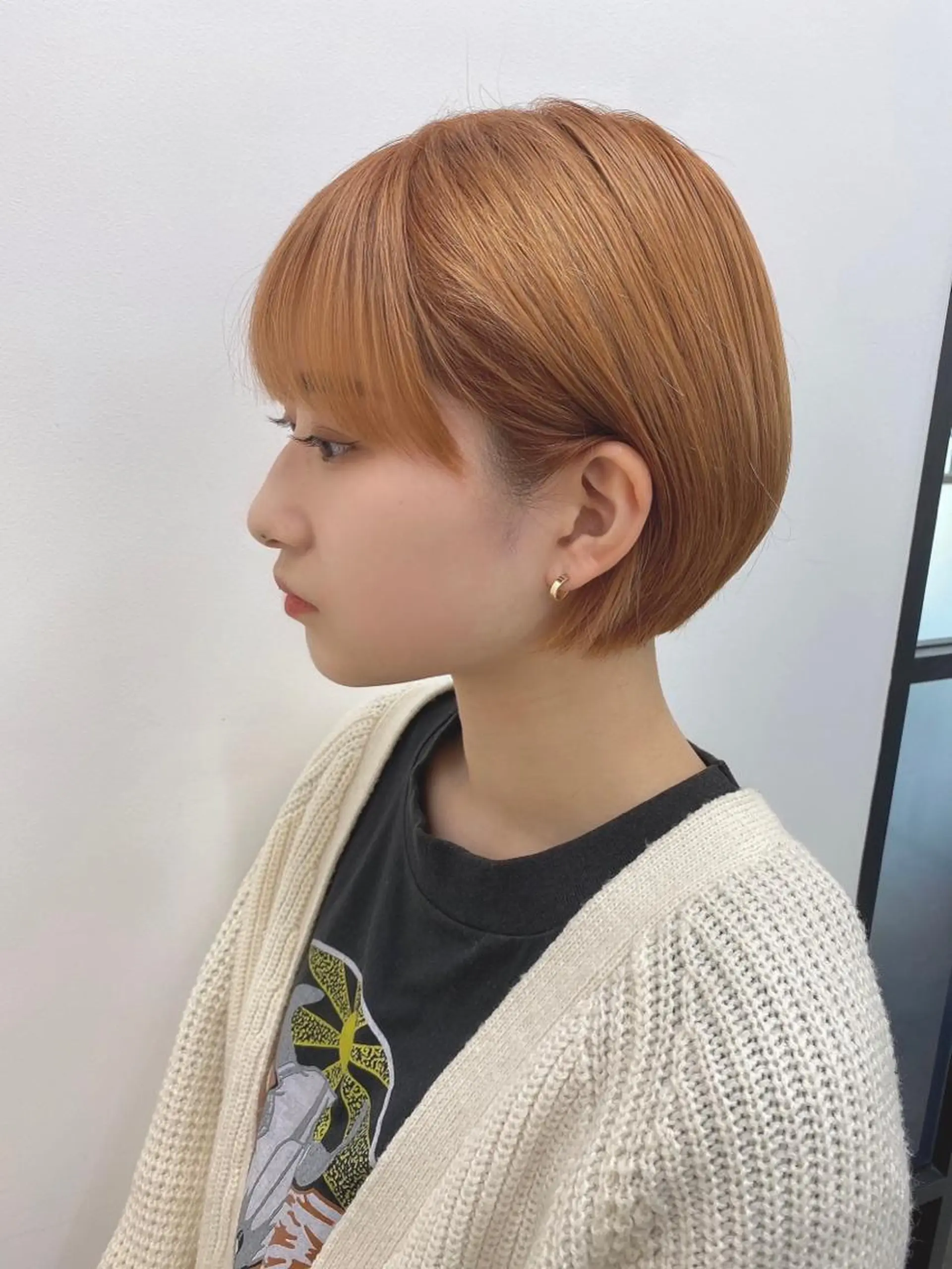 ショート 小顔カット前髪 顔周りカット林亮佑のヘアスタイル