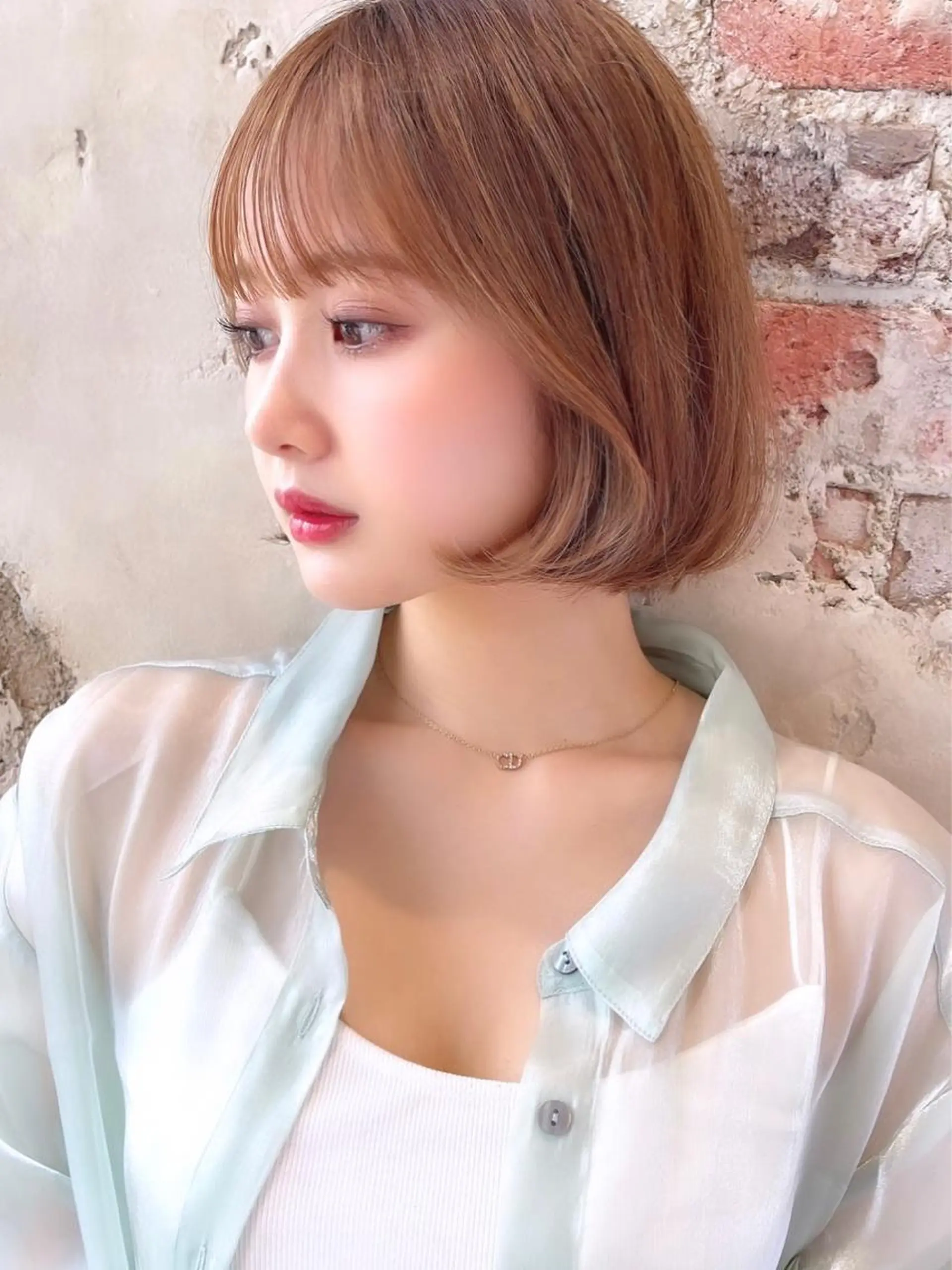 ショート カラー パーマ ヘアアレンジ イルミナカラー ボブ 髪質改善 韓国風ヘア トリートメント 日本一の小顔カット/ ボブ/顔周り/韓国のヘアスタイル