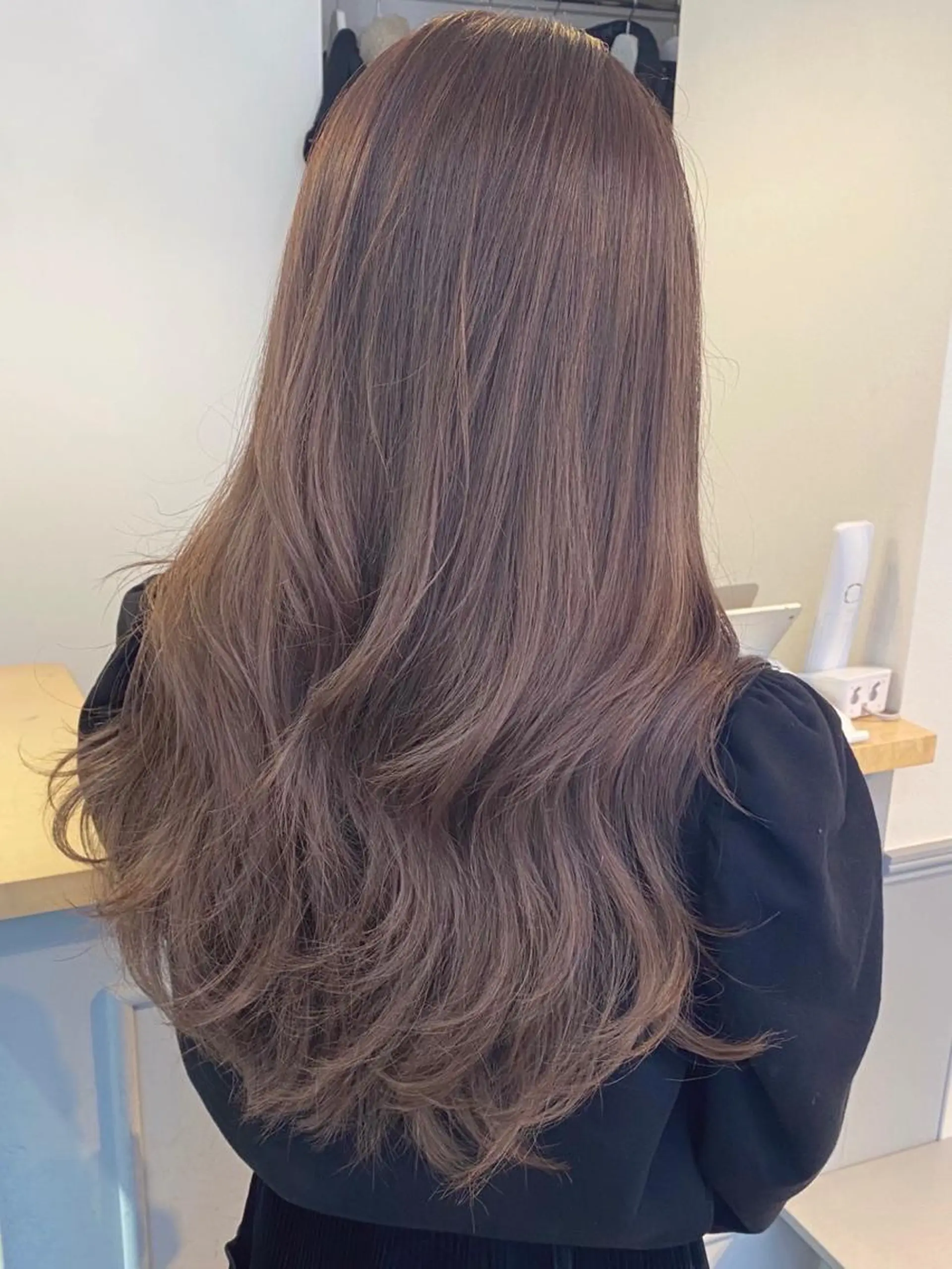 ロング カラー カット ヘアカラー トリートメント 韓国レイヤー✨ yasuko銀座のヘアスタイル
