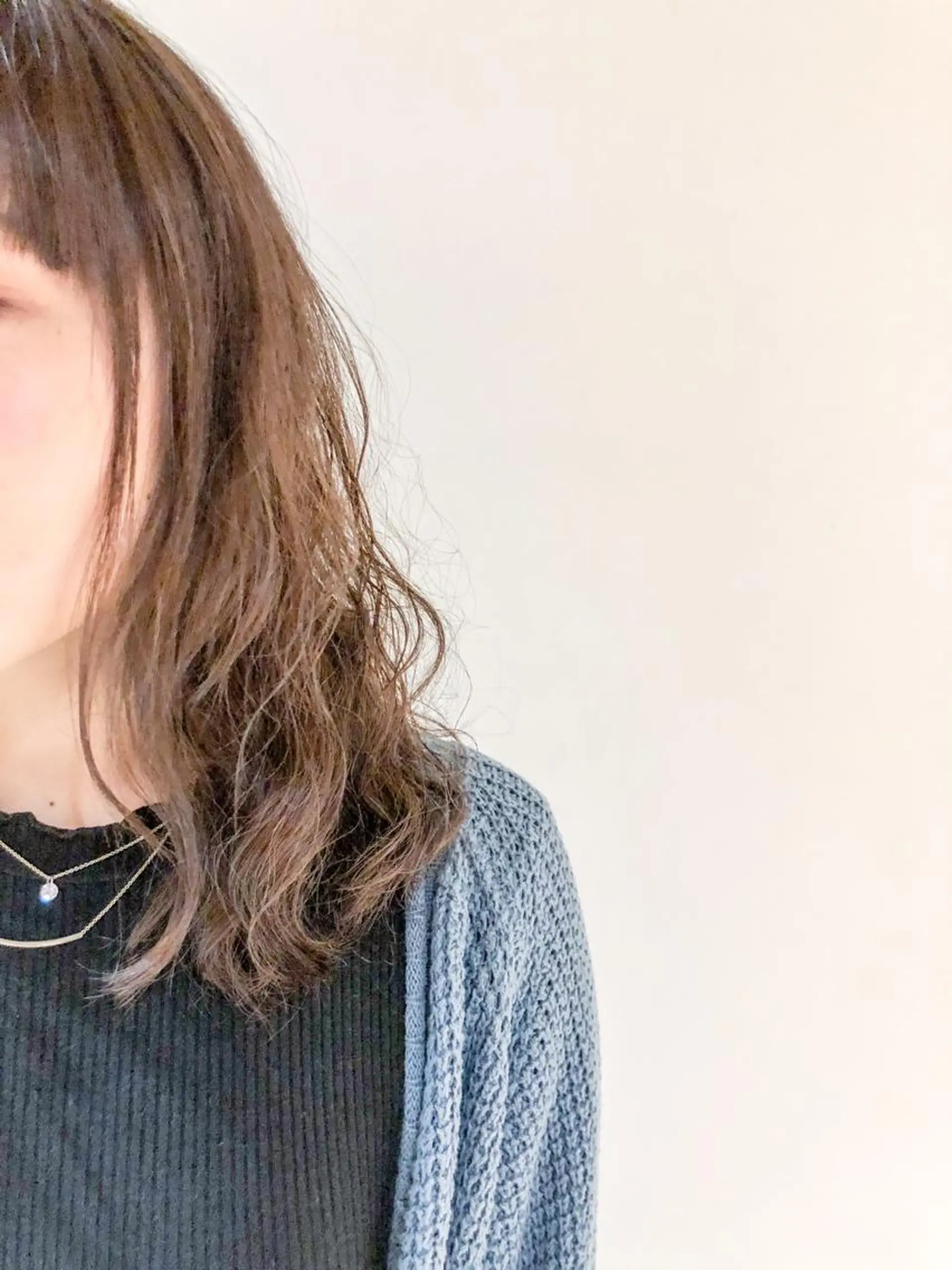 セミロング カラー パーマ 大石 和弥のヘアスタイル