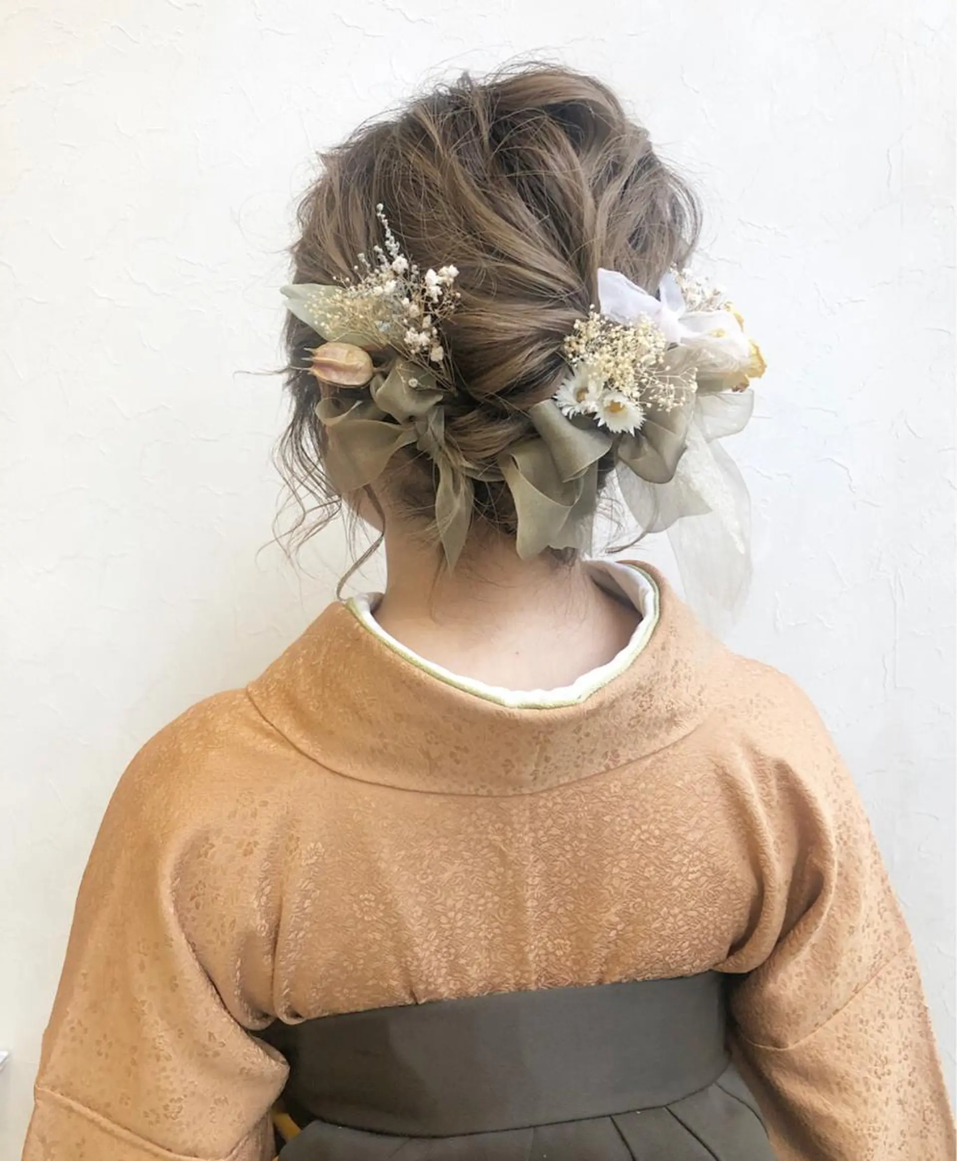 ミディアム カラー ヘアアレンジ 着付け nakahara madokaのヘアスタイル
