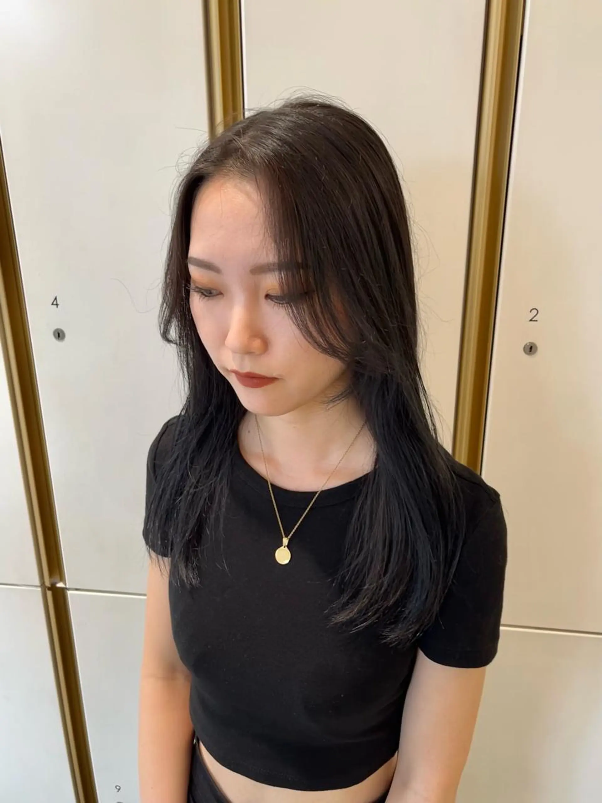 セミロング 顔周りカット ヘアカラー トリートメント バレイヤージュ/ヘア アレンジ/shionのヘアスタイル