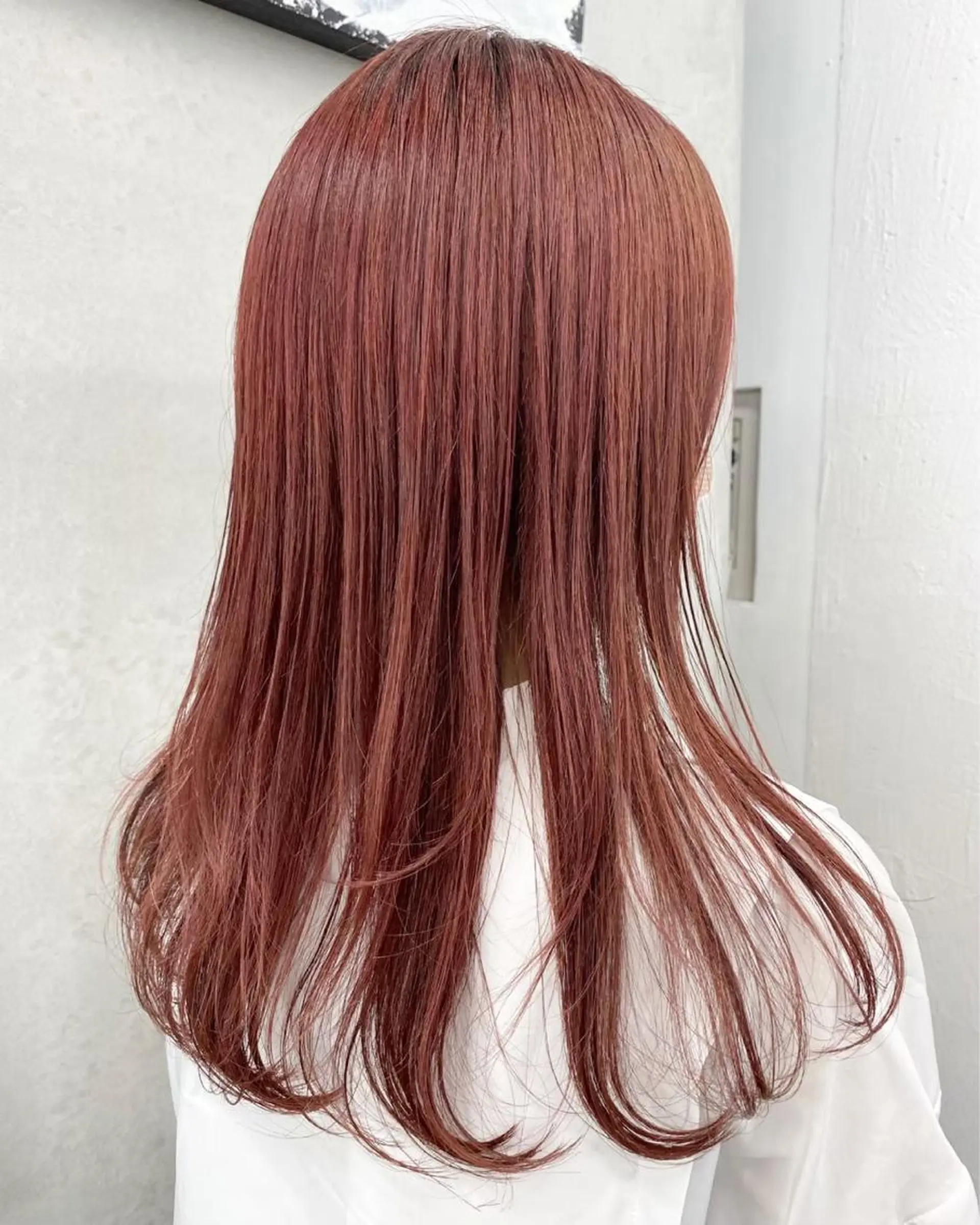 ロング カラー ヘアアレンジ ブリーチ ブリーチなしカラー レッドカラー ヘアカラー 🫧透明感カラー/ ナルハ🫧のヘアスタイル
