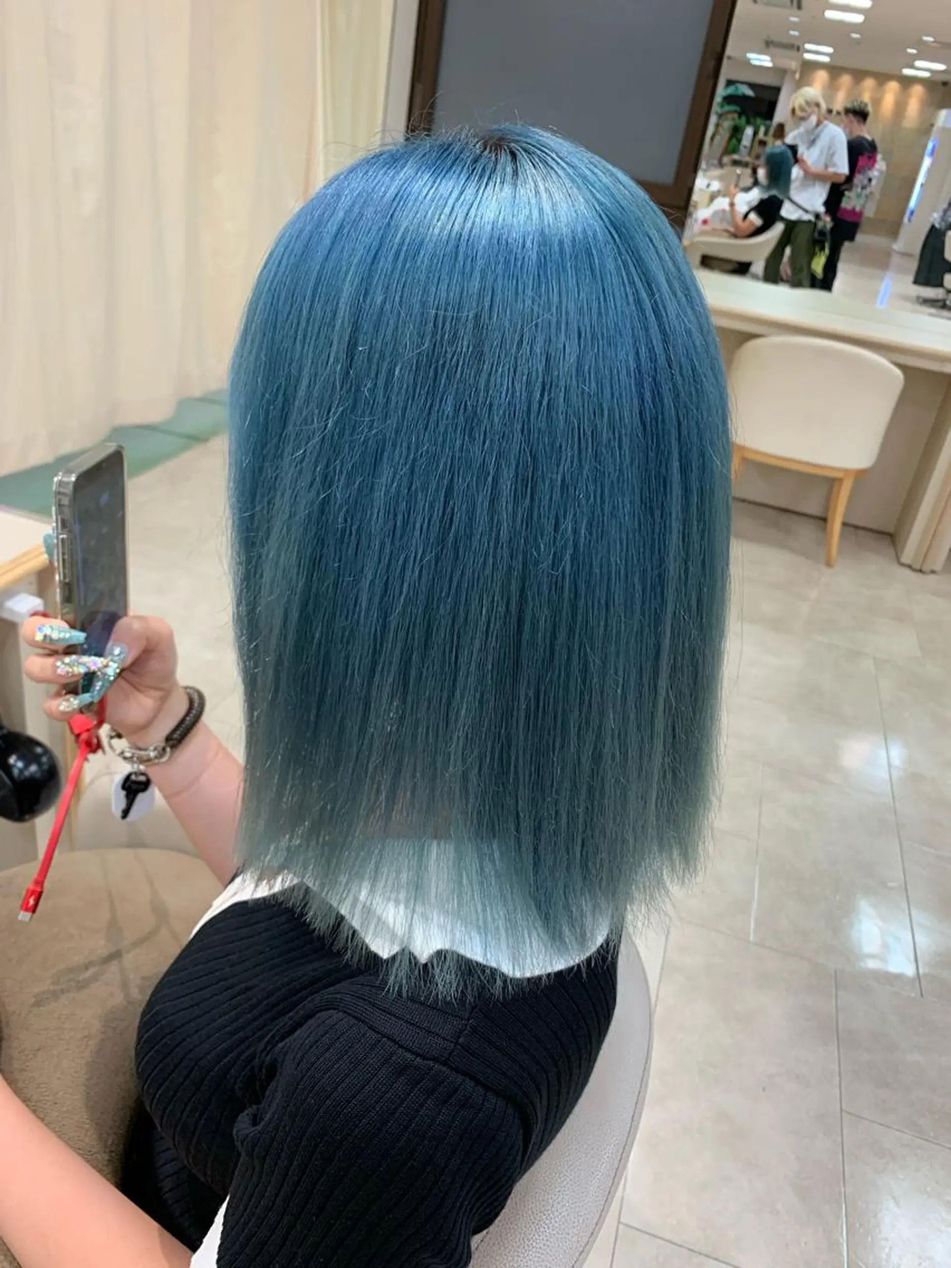 ミディアム カラー ヘアカラー トリートメント ヘアセット ハイトーン/ウルフ /レイヤー/坂野幸伸のヘアスタイル