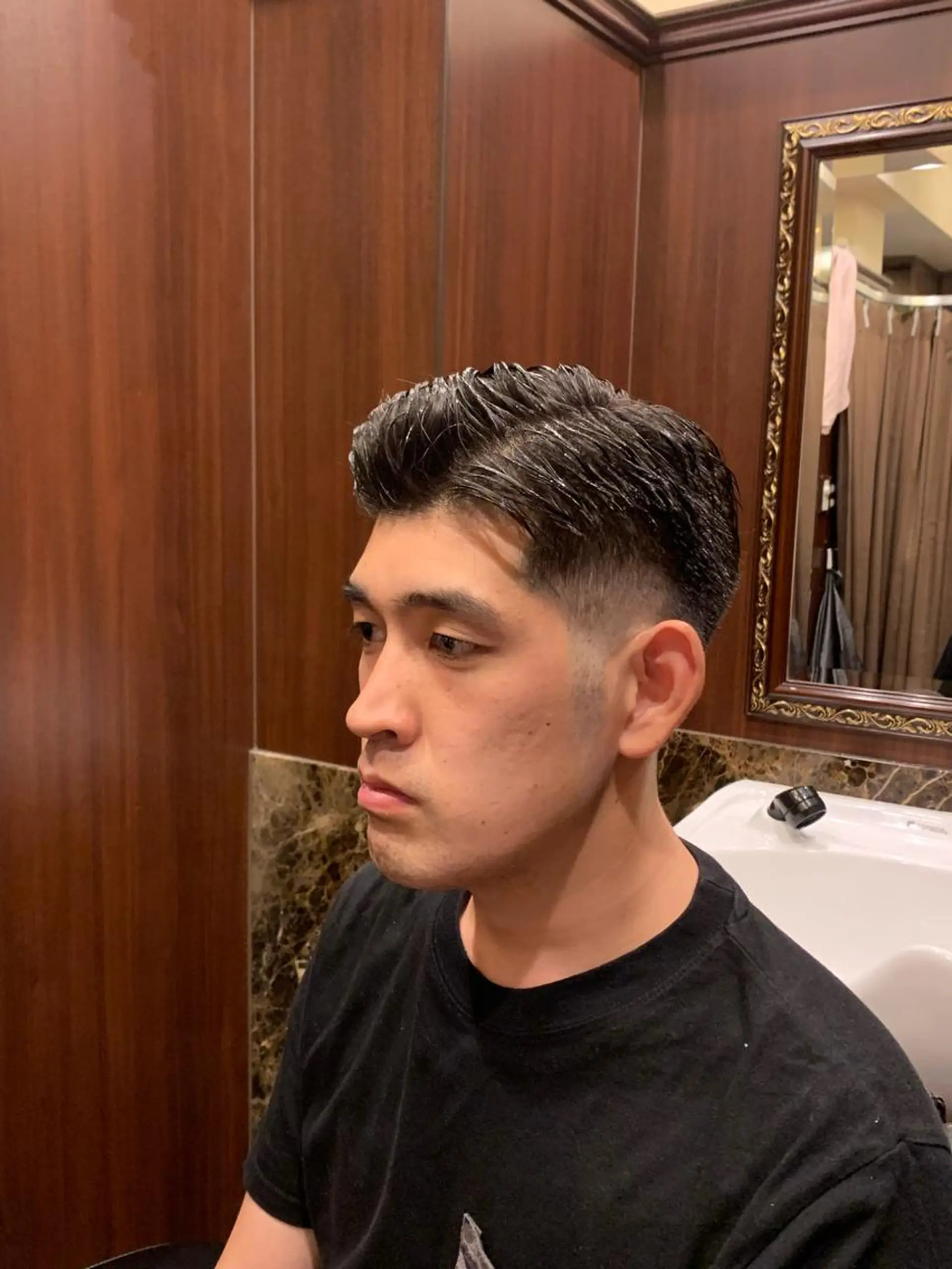 ショート パーマ メンズ カット ヒロ銀座 バーバーショップ神楽坂所属・ひらお あおとのヘアスタイル