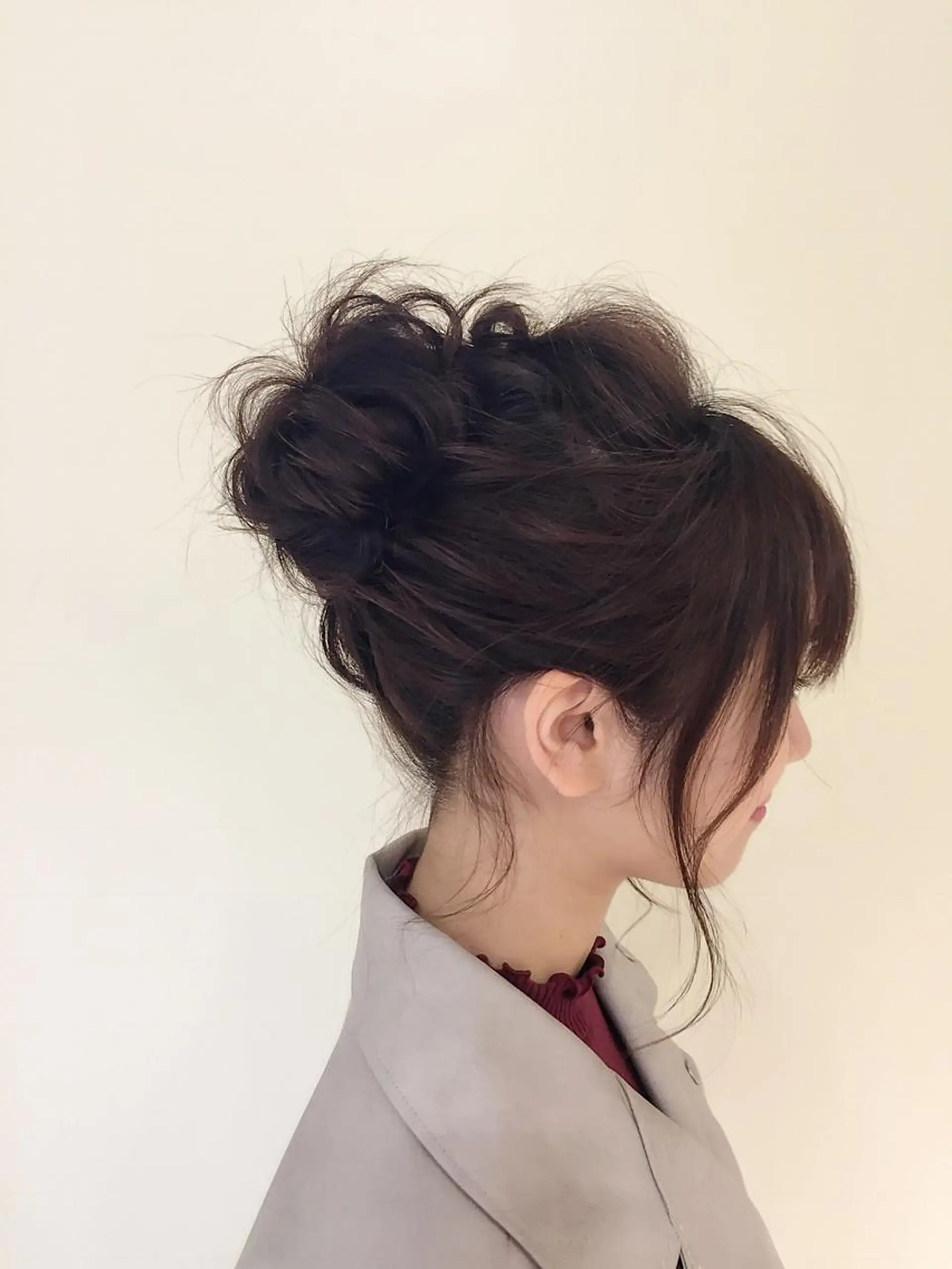 セミロング お団子ヘア kawakita yoshinoriのヘアスタイル