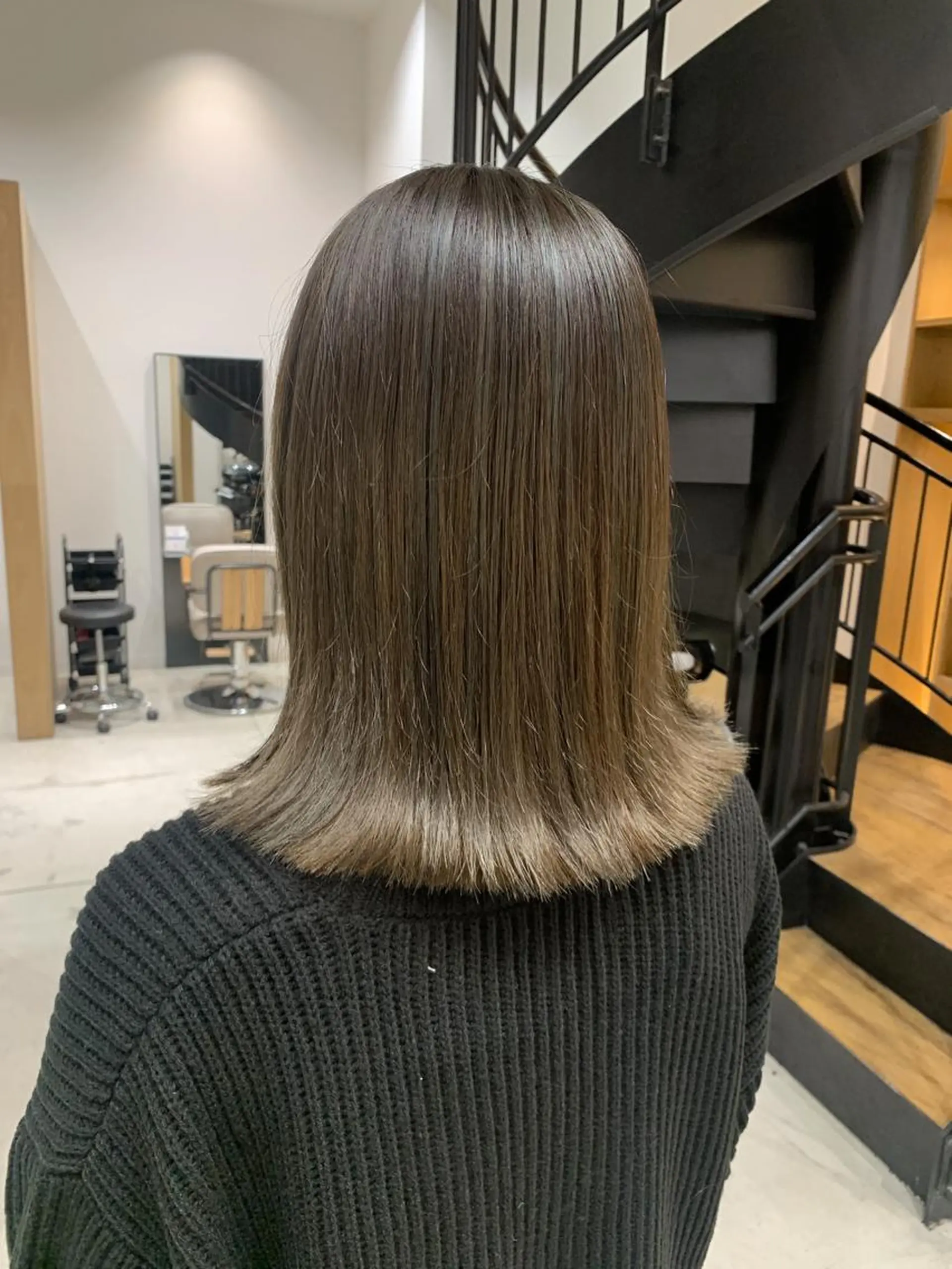 ミディアム カラー ヘアアレンジ ヘアカラー トリートメント yuka .のヘアスタイル