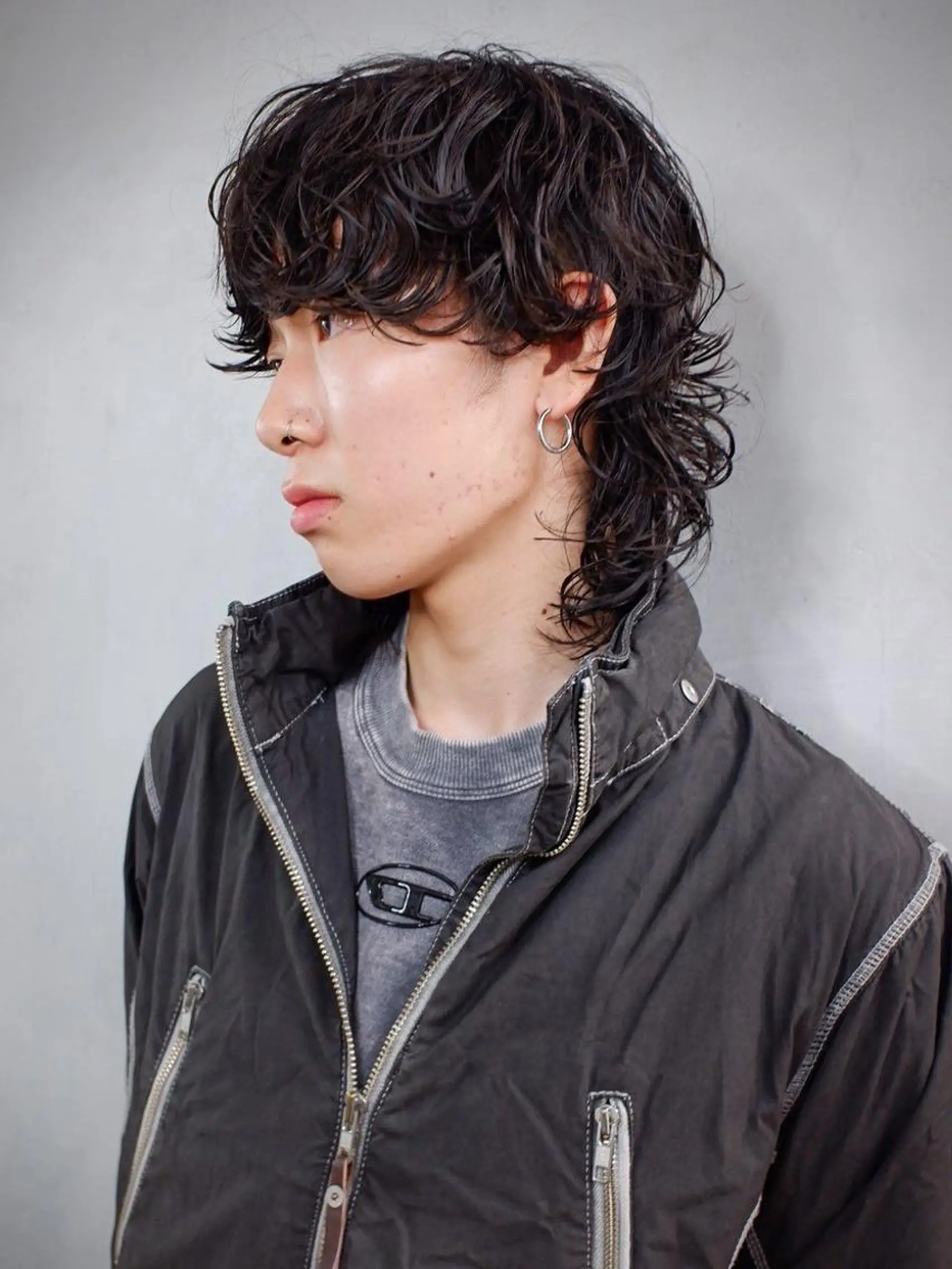 カラー ショート アッシュ アッシュブラック 黒髪 カット ITbyALBUM 下北沢店のヘアスタイル