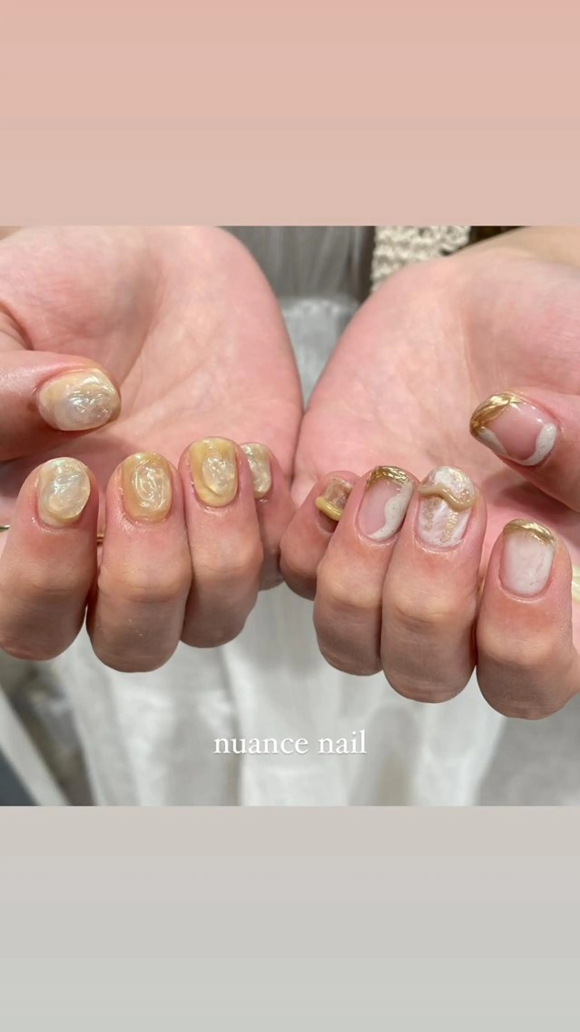 ネイル ハンドネイル 淡色ネイル 🎀moeのネイルデザイン