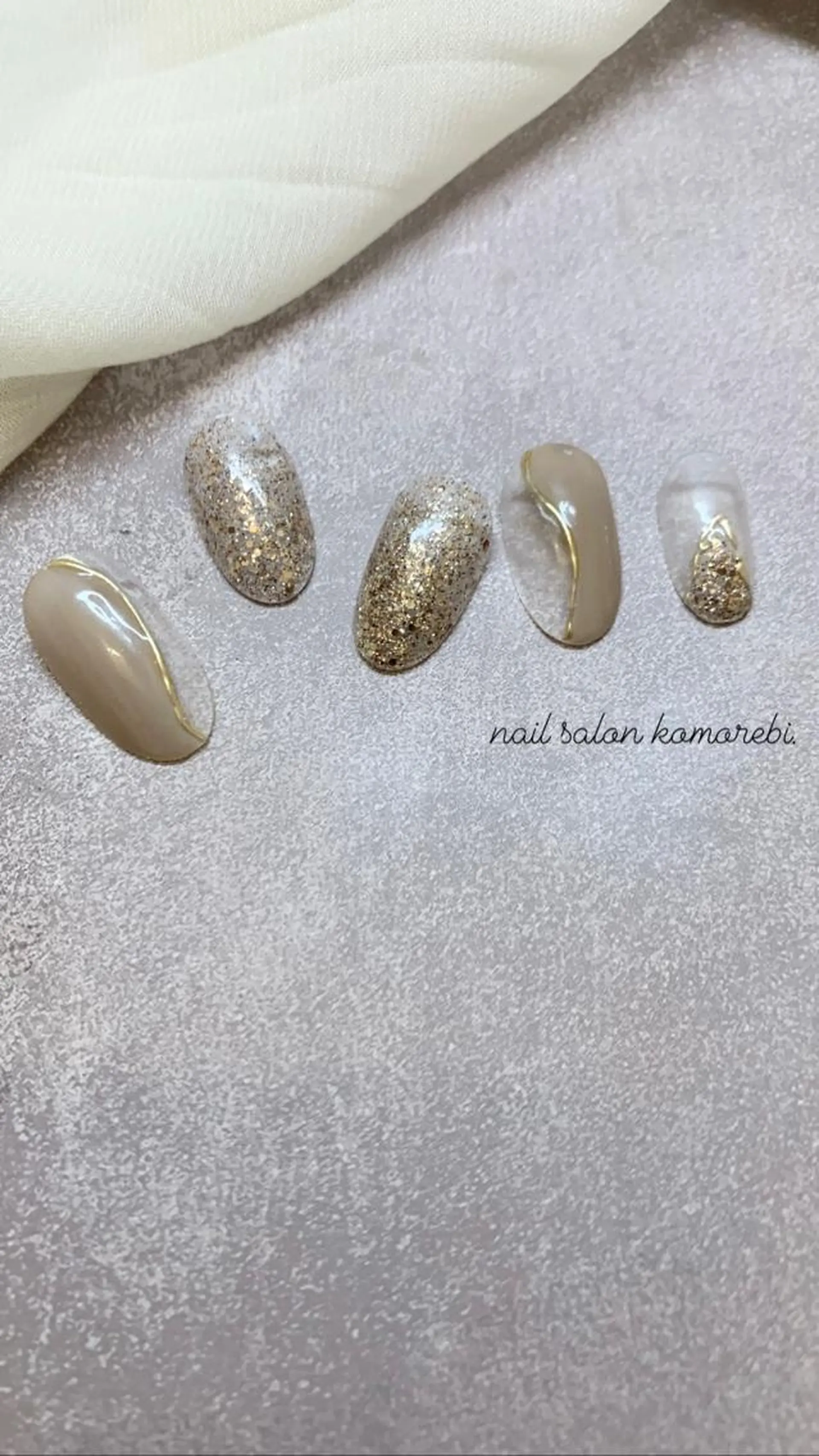 ネイル ハンドネイル komorebi. 小峯 真実のネイルデザイン