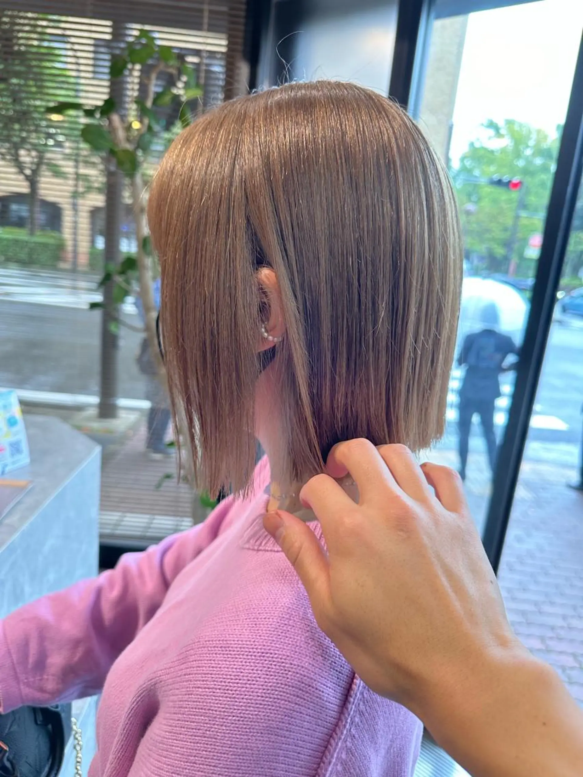 ショート カラー ベージュカラー ボブ ヘアカラー トリートメント ハイトーン/ボブ/ レイヤー💫カイセイのヘアスタイル