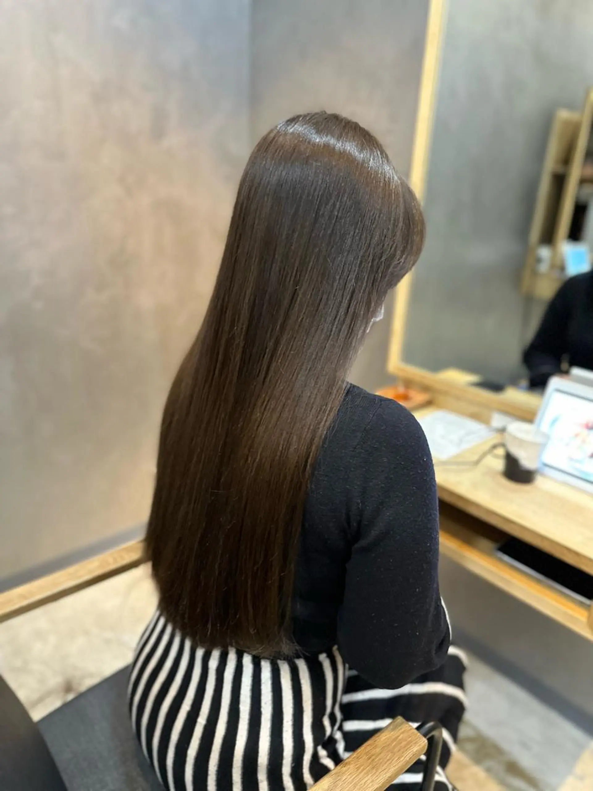 ロング 縮毛矯正 DAICHI inity心斎橋のヘアスタイル