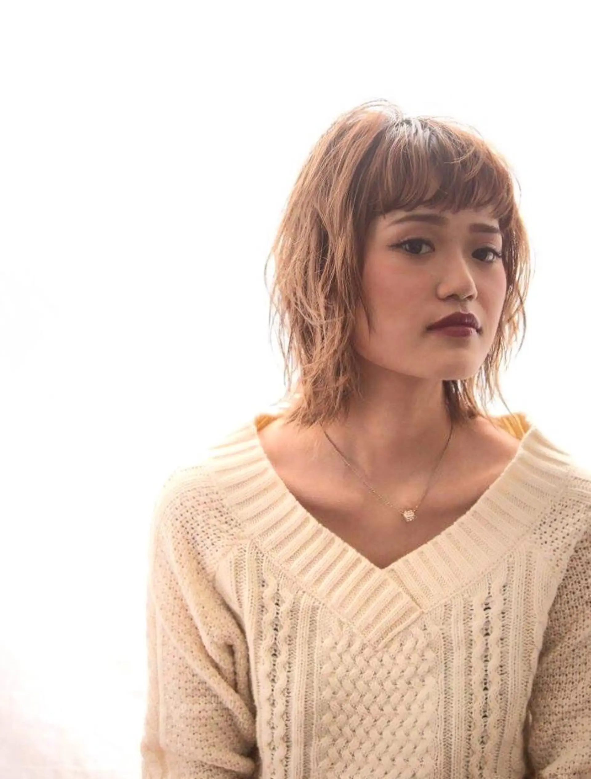 ミディアム カット ヘアカラー トリートメント CUORE クオーレのヘアスタイル