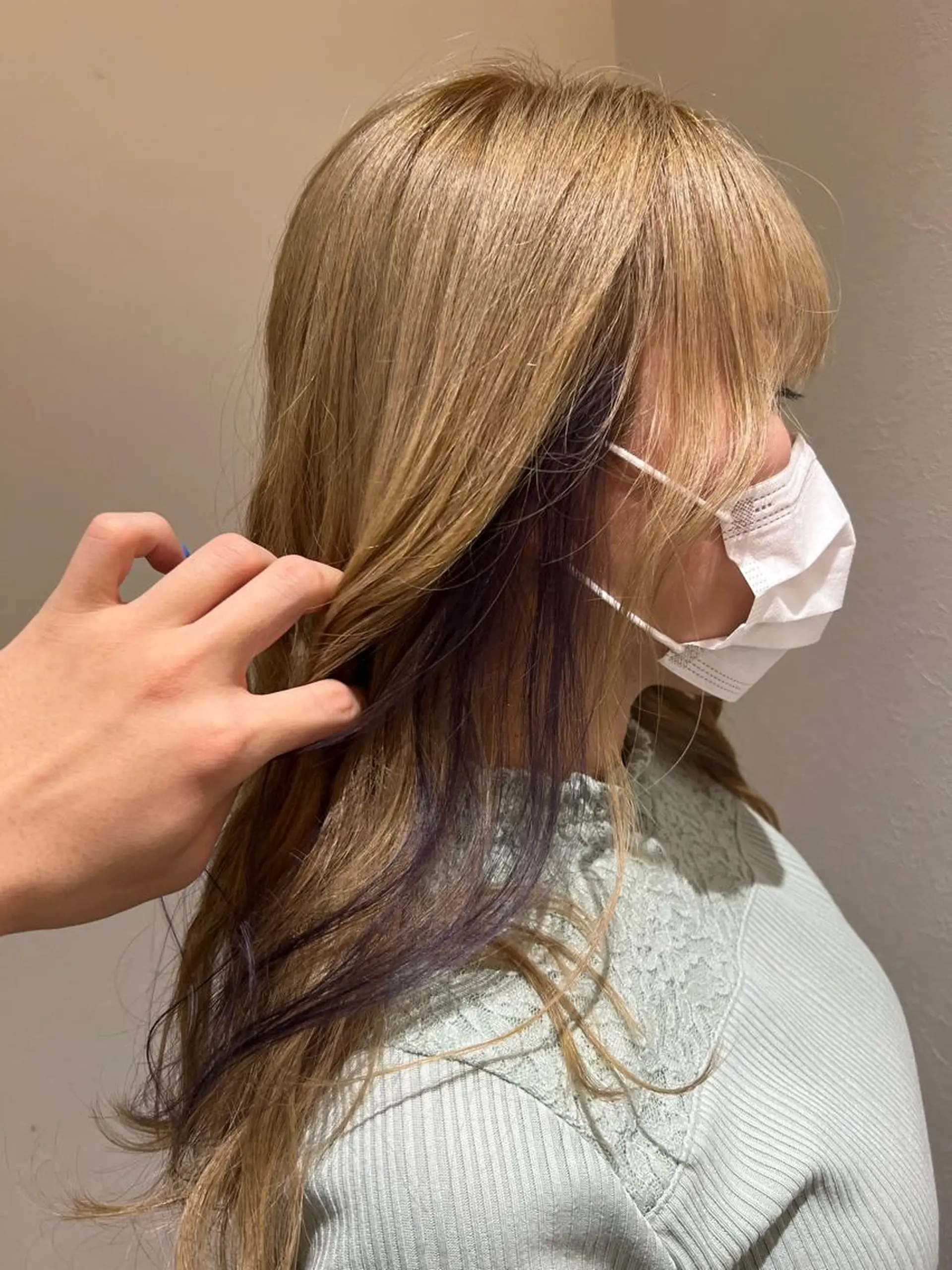 セミロング パープルカラー ヘアカラー 🦄🌈田中聖太郎 ニュアンスカラー🦄のヘアスタイル