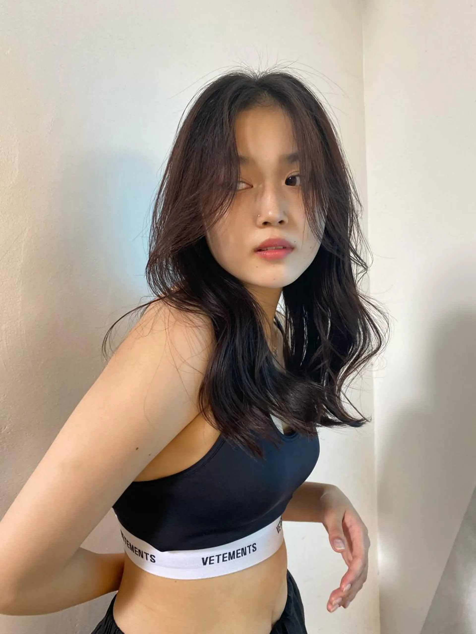 ミディアム カット レイヤーカット カノン🩷のヘアスタイル