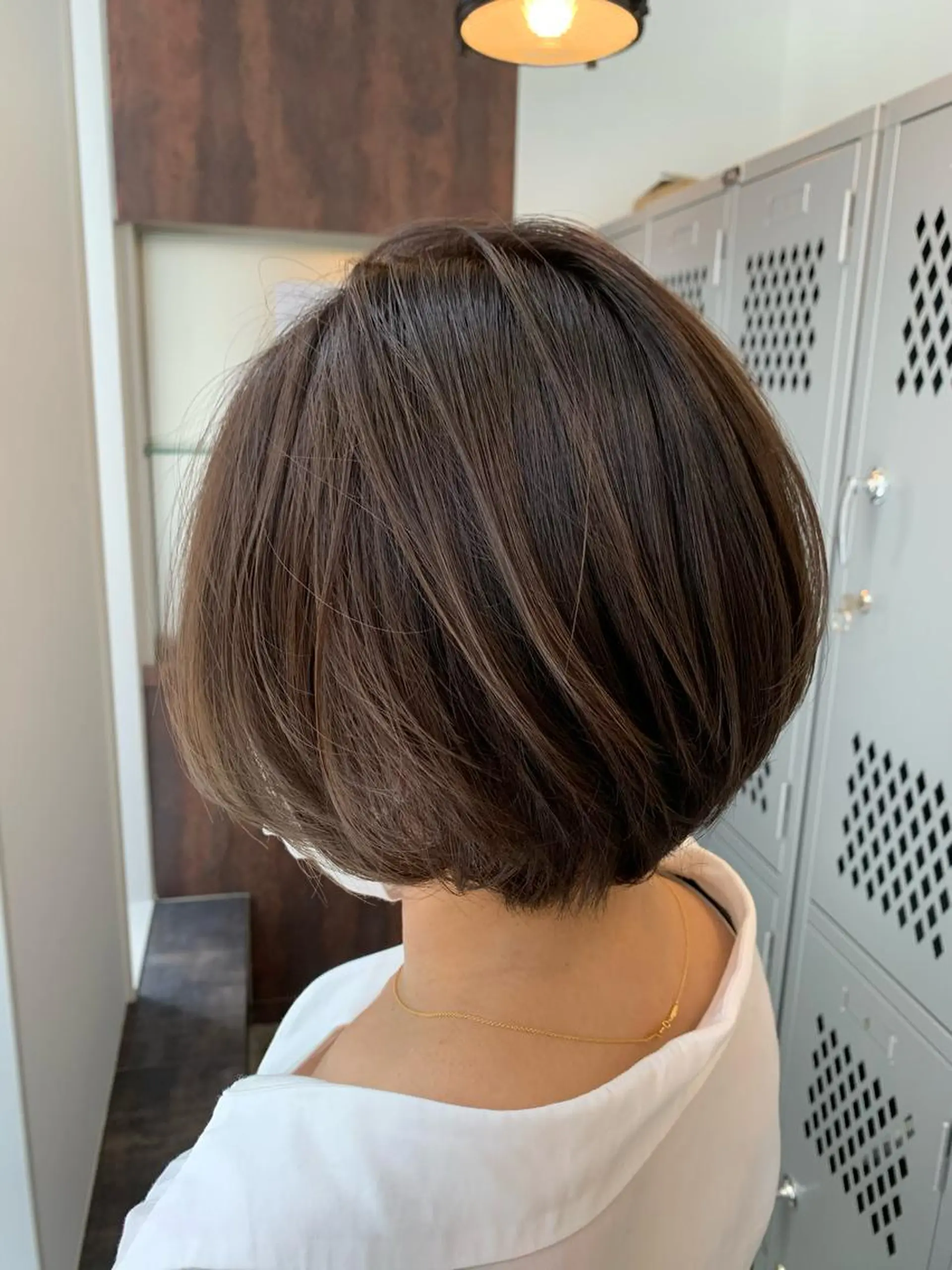 ショート カラー グレージュ オリーブグレージュ オリーブグレー 髪質改善 トリートメント WISTERIA P LUS1 ikumiのヘアスタイル