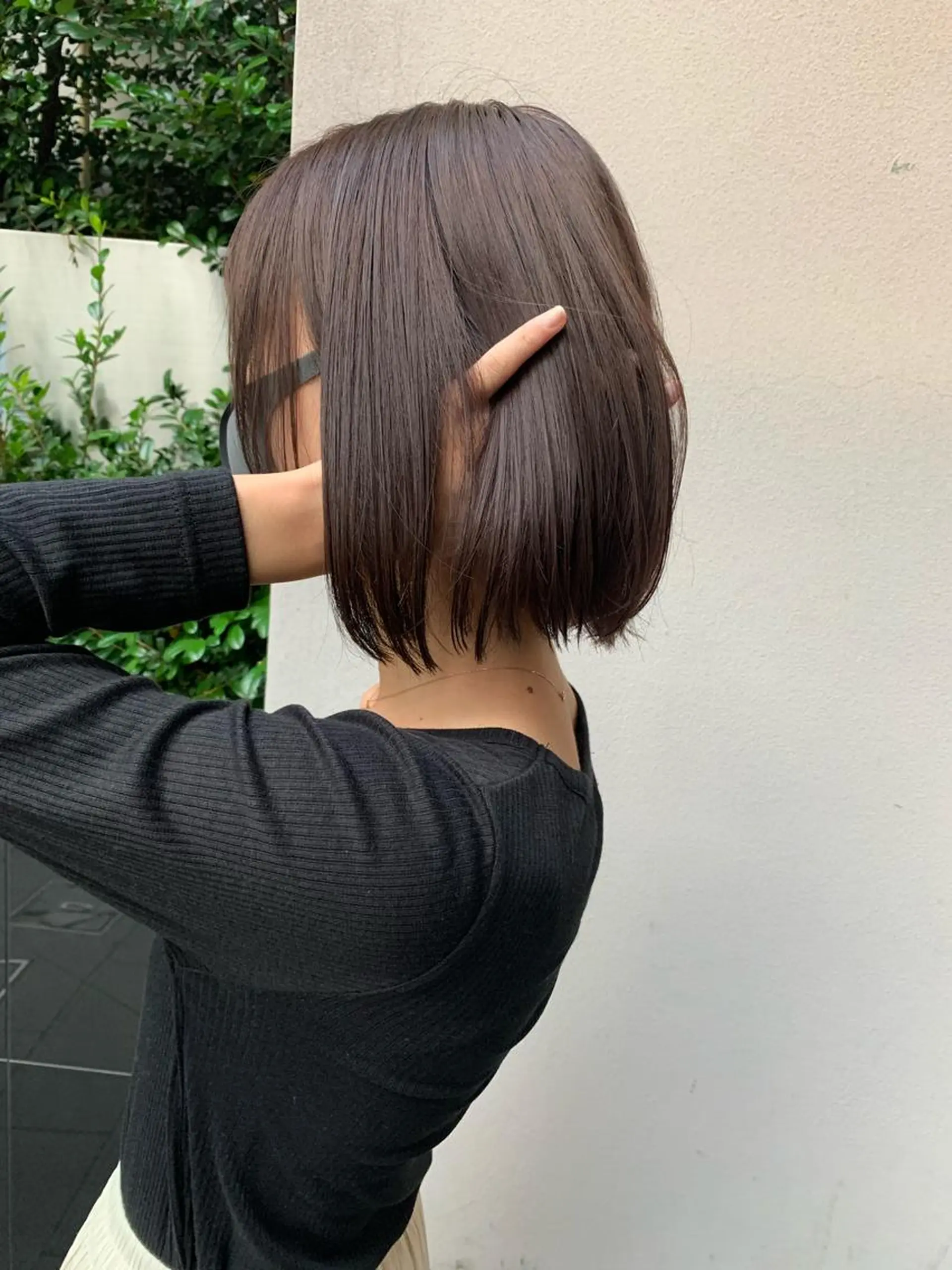 ショート カラー グレージュ ラベンダーカラー ラベンダーグレージュ ラベンダーグレー 矢野 晃平のヘアスタイル