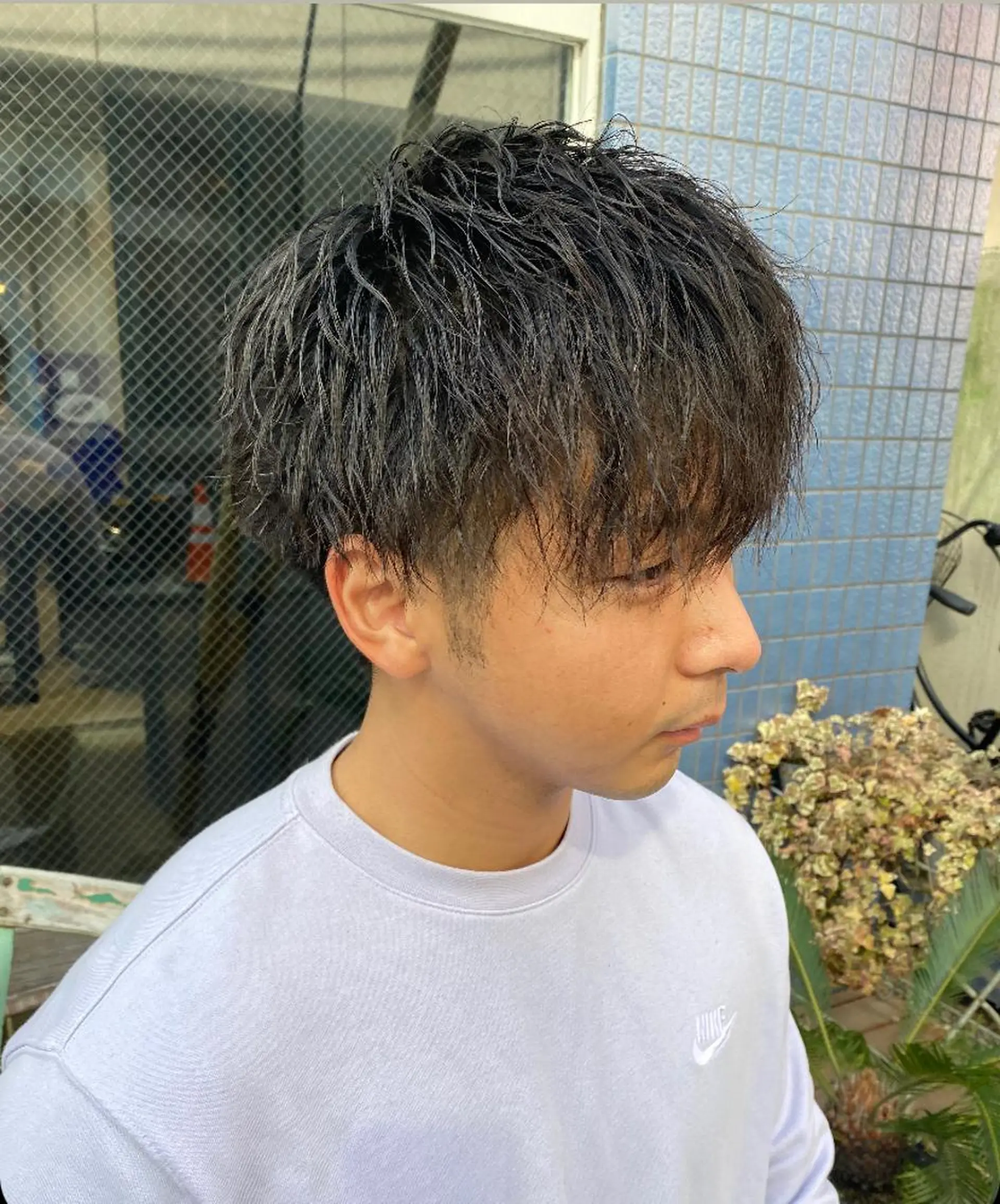 ミディアム カット パーマ バレイヤージュ職人 🔥代表YU-SHIのヘアスタイル