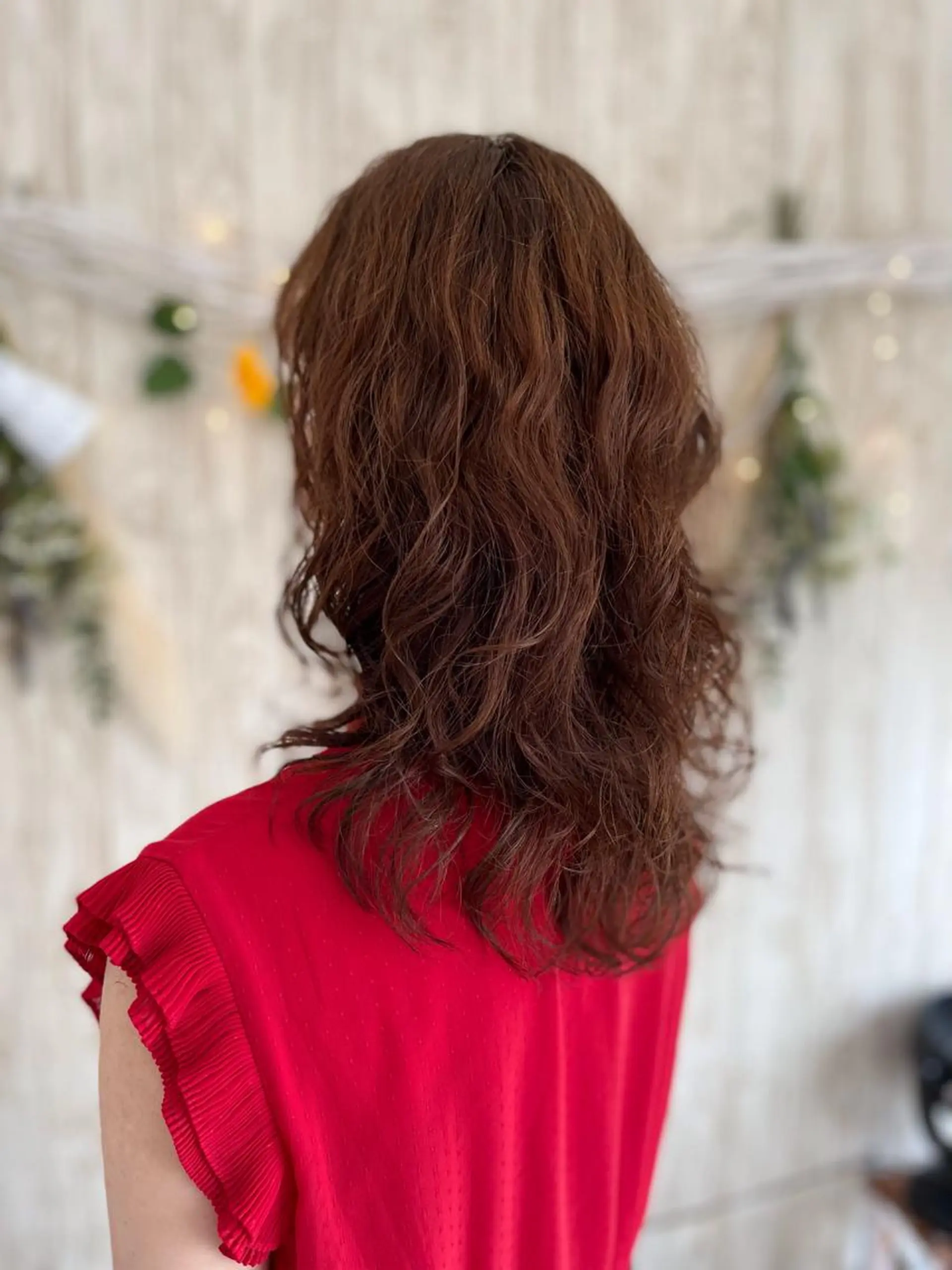 セミロング パーマ 工藤 麻知子のヘアスタイル